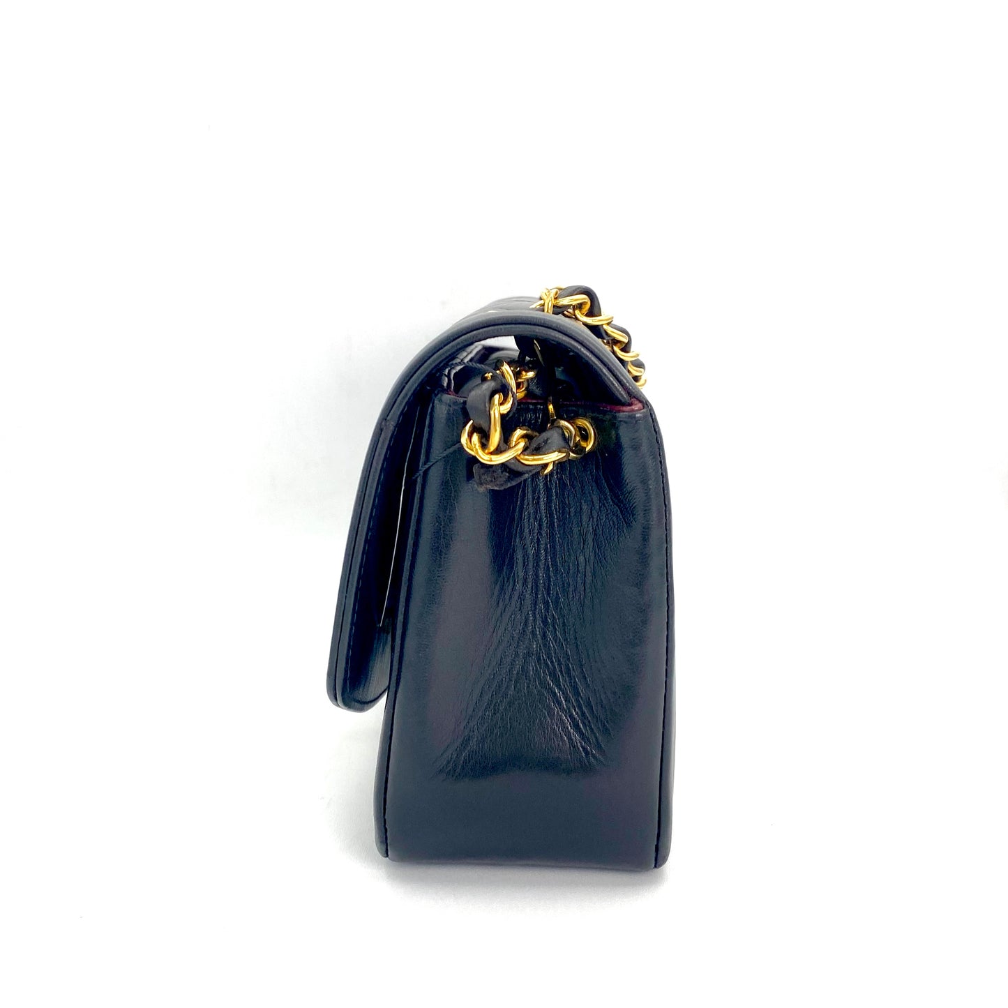 Vivienne, 3 series small black lambskin diana with seal and card