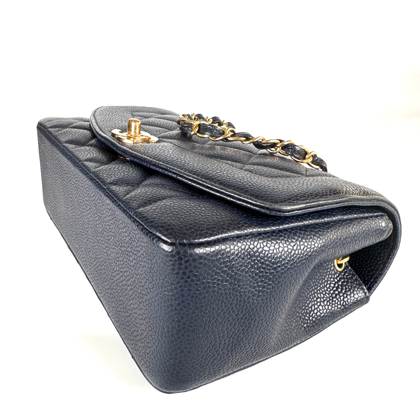 Petra, 2 Series Small Diana Navy Caviar with seal and card