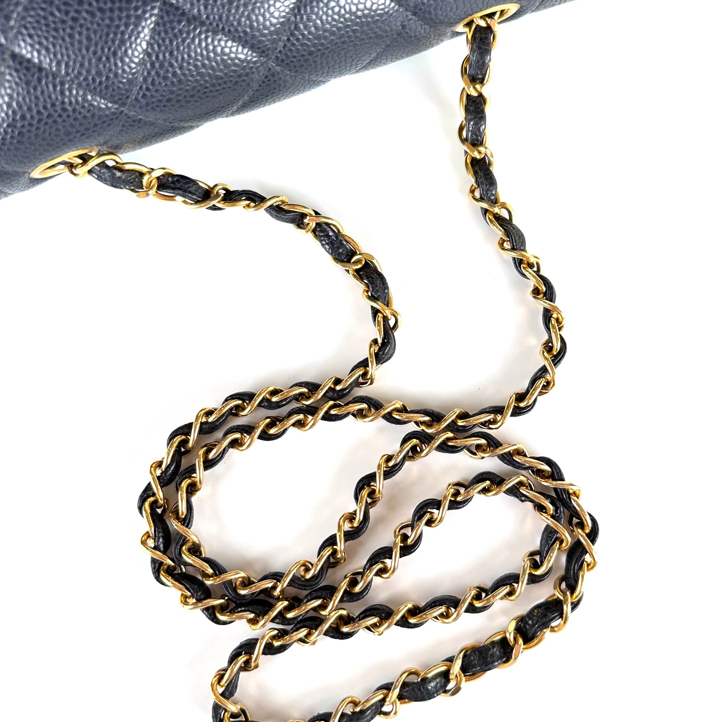 Petra, 2 Series Small Diana Navy Caviar with seal and card