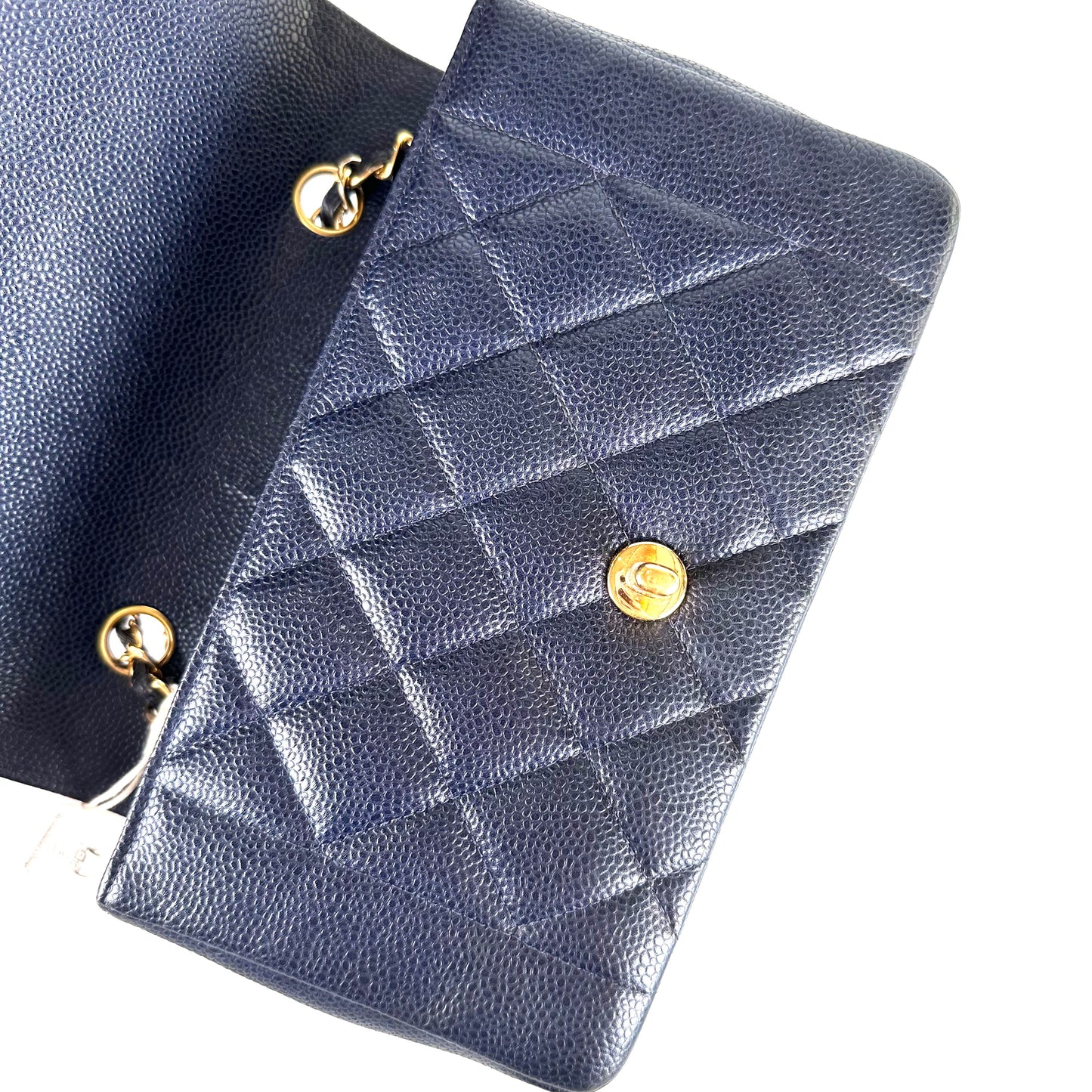 Petra, 2 Series Small Diana Navy Caviar with seal and card