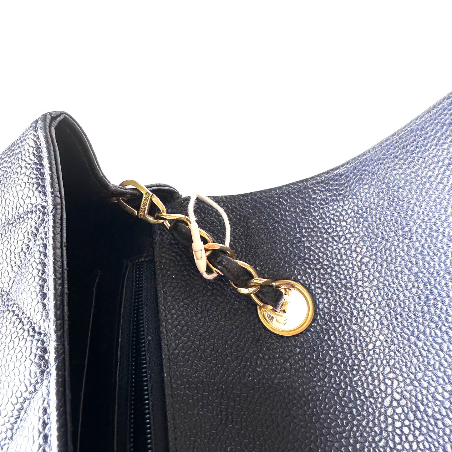 Petra, 2 Series Small Diana Navy Caviar with seal and card