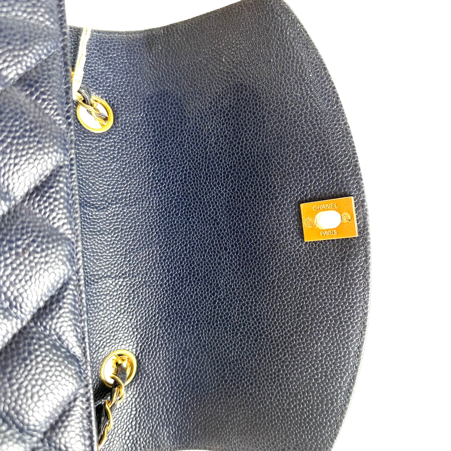 Petra, 2 Series Small Diana Navy Caviar with seal and card