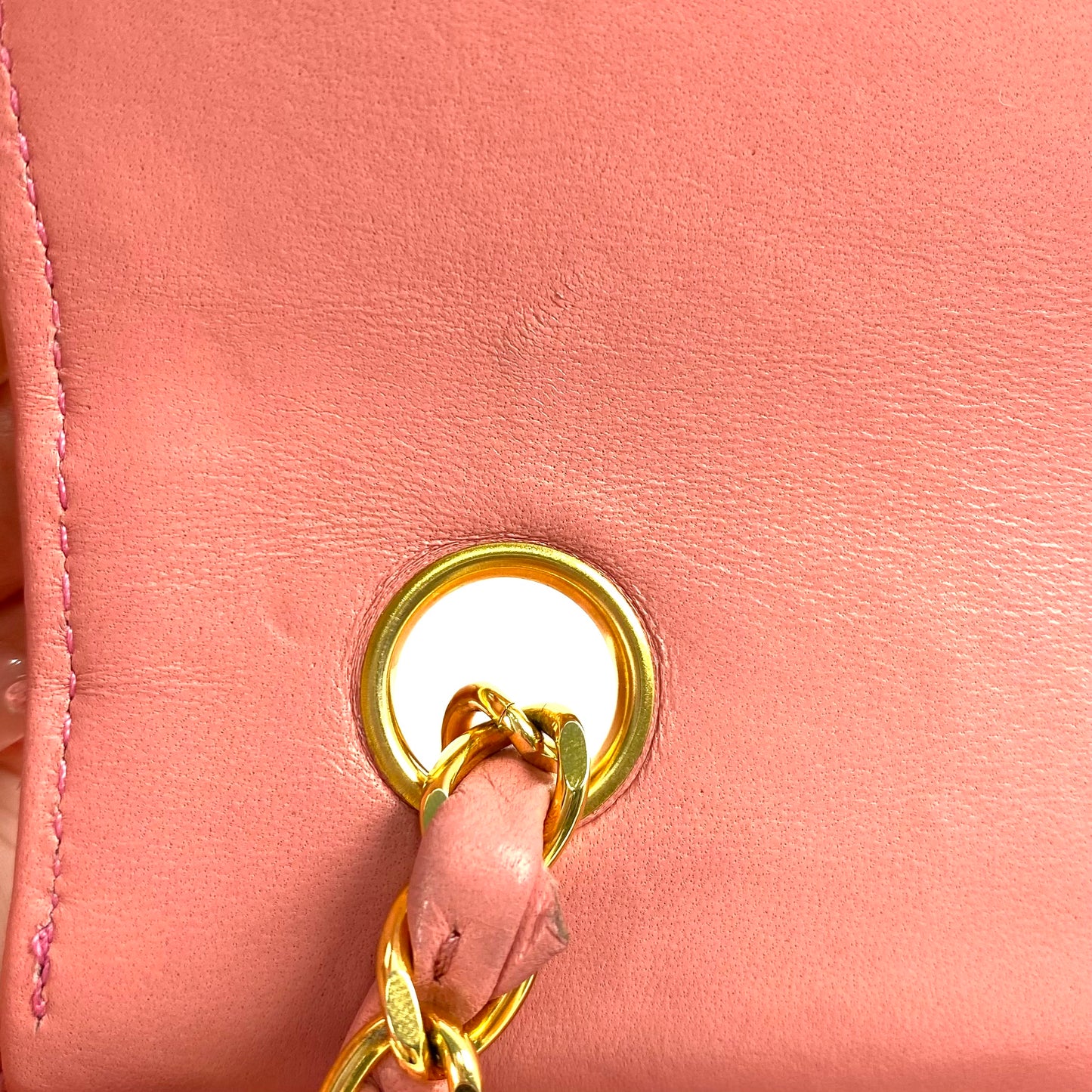 Kavya, 1 Series Trapezoid Pink Lambskin with seal and card