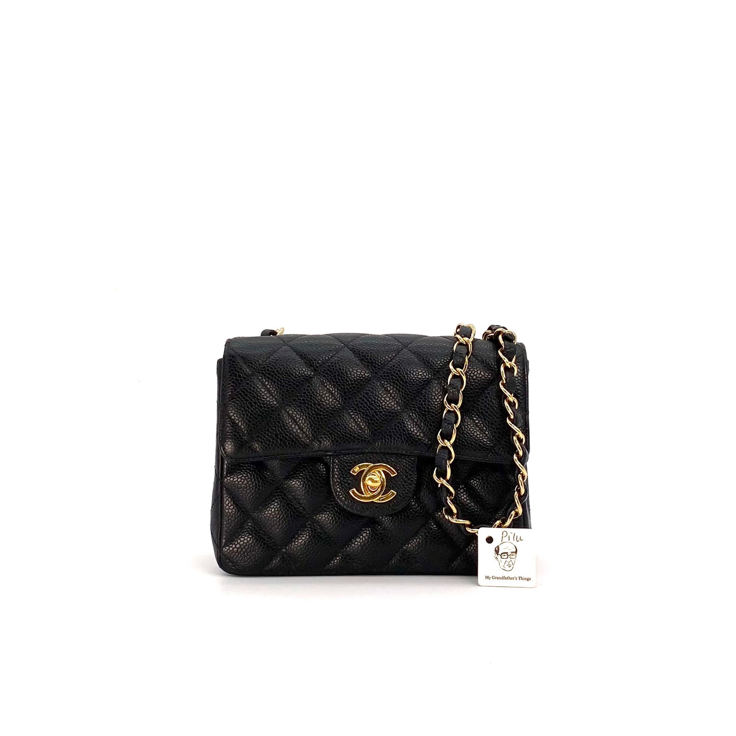 Pilu, 9 Series Mini Square 17cm Black Caviar with seal and card