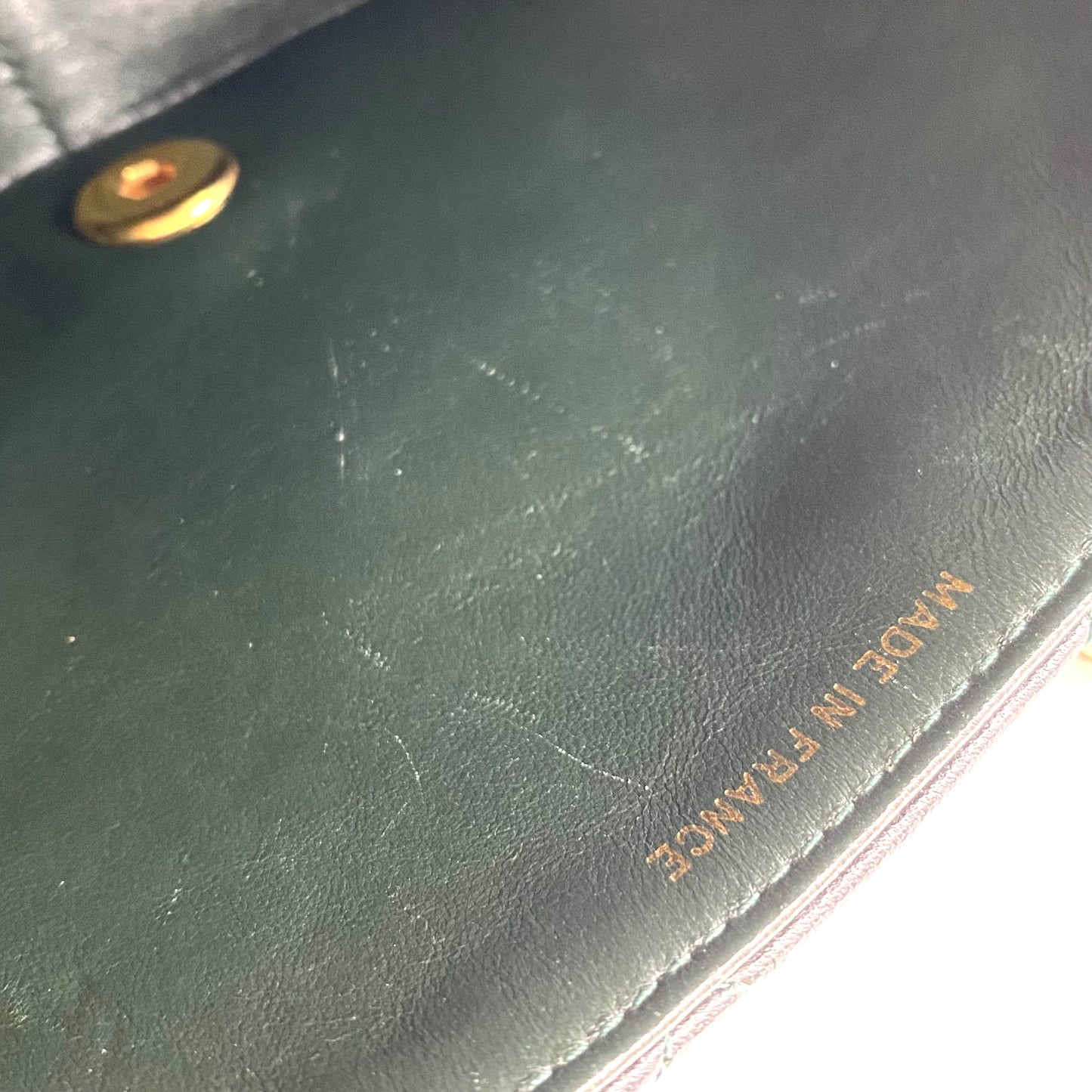 Hoult, 1 Series Medium Diana Dark Green Lambskin with seal and card