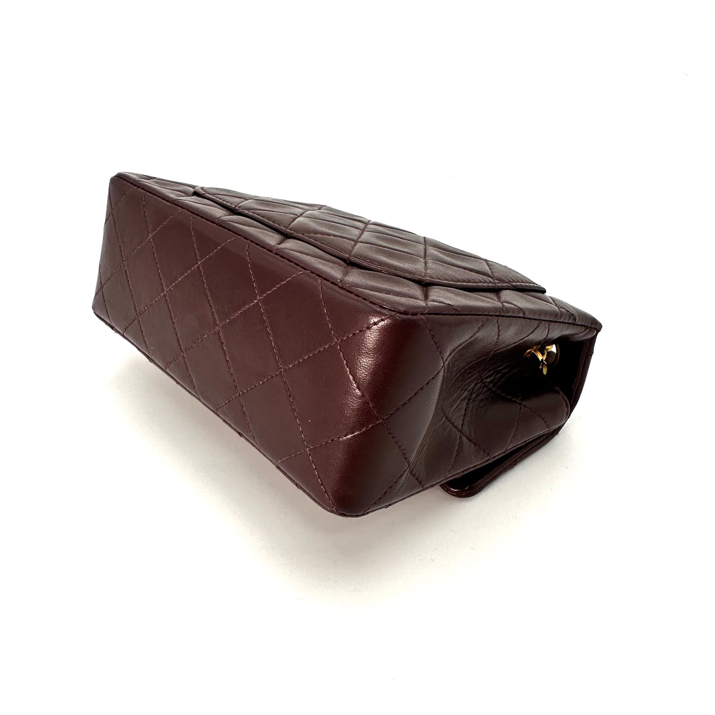 Amado, 3 Series 17cm Mini Square Bordeaux Lambskin with seal and card