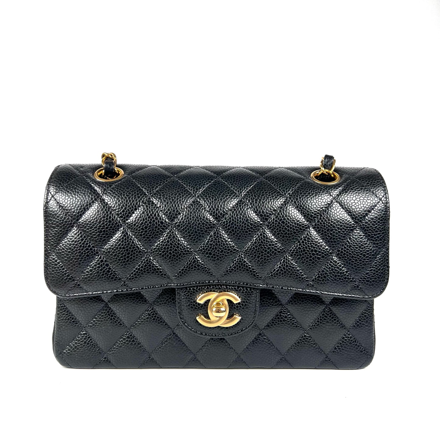 Charlize, Small Classic Flap Black Caviar