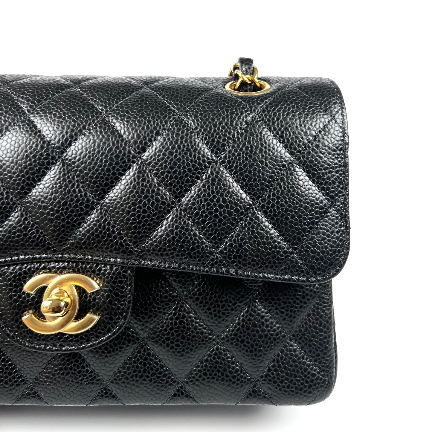 Charlize, Small Classic Flap Black Caviar