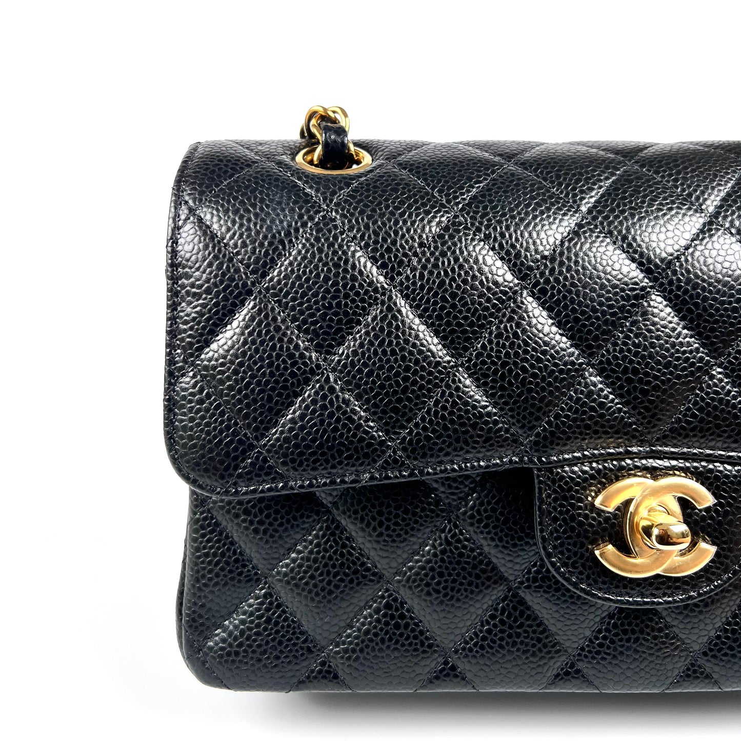 Charlize, Small Classic Flap Black Caviar