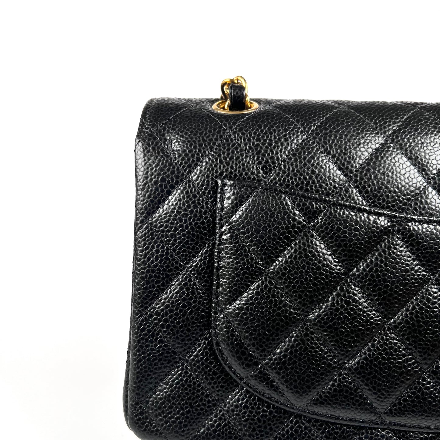 Charlize, Small Classic Flap Black Caviar