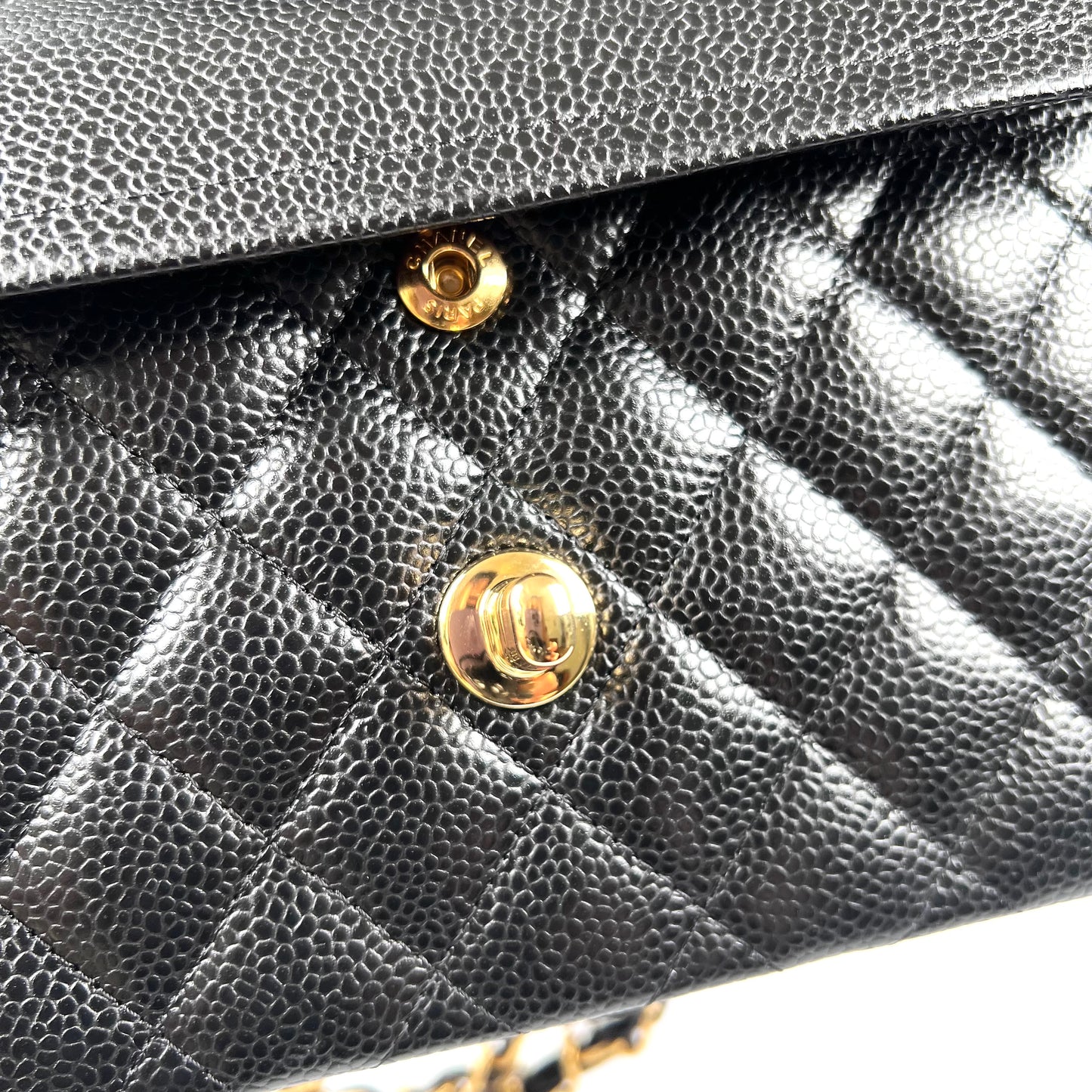 Charlize, Small Classic Flap Black Caviar