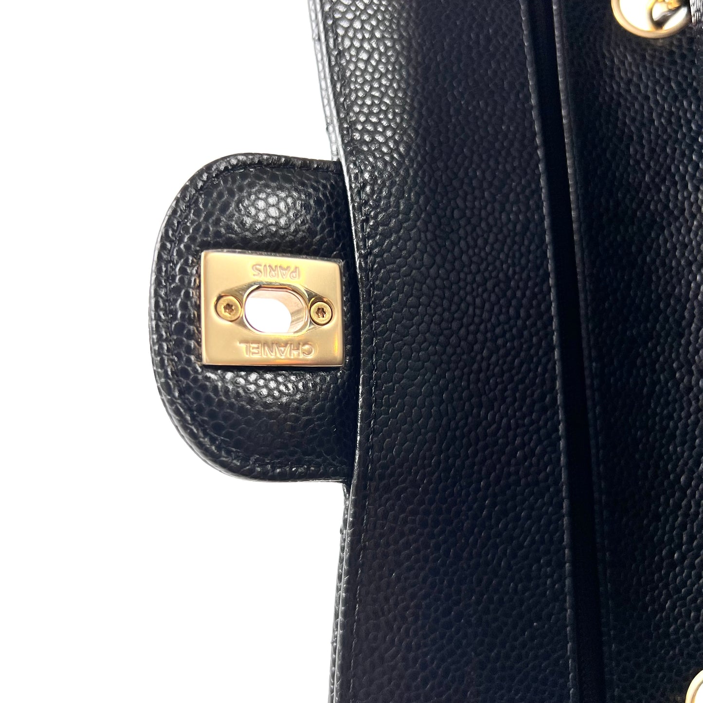 Charlize, Small Classic Flap Black Caviar
