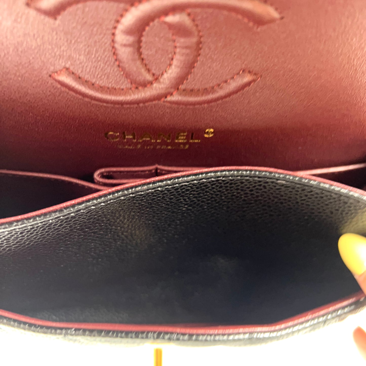 Charlize, Small Classic Flap Black Caviar