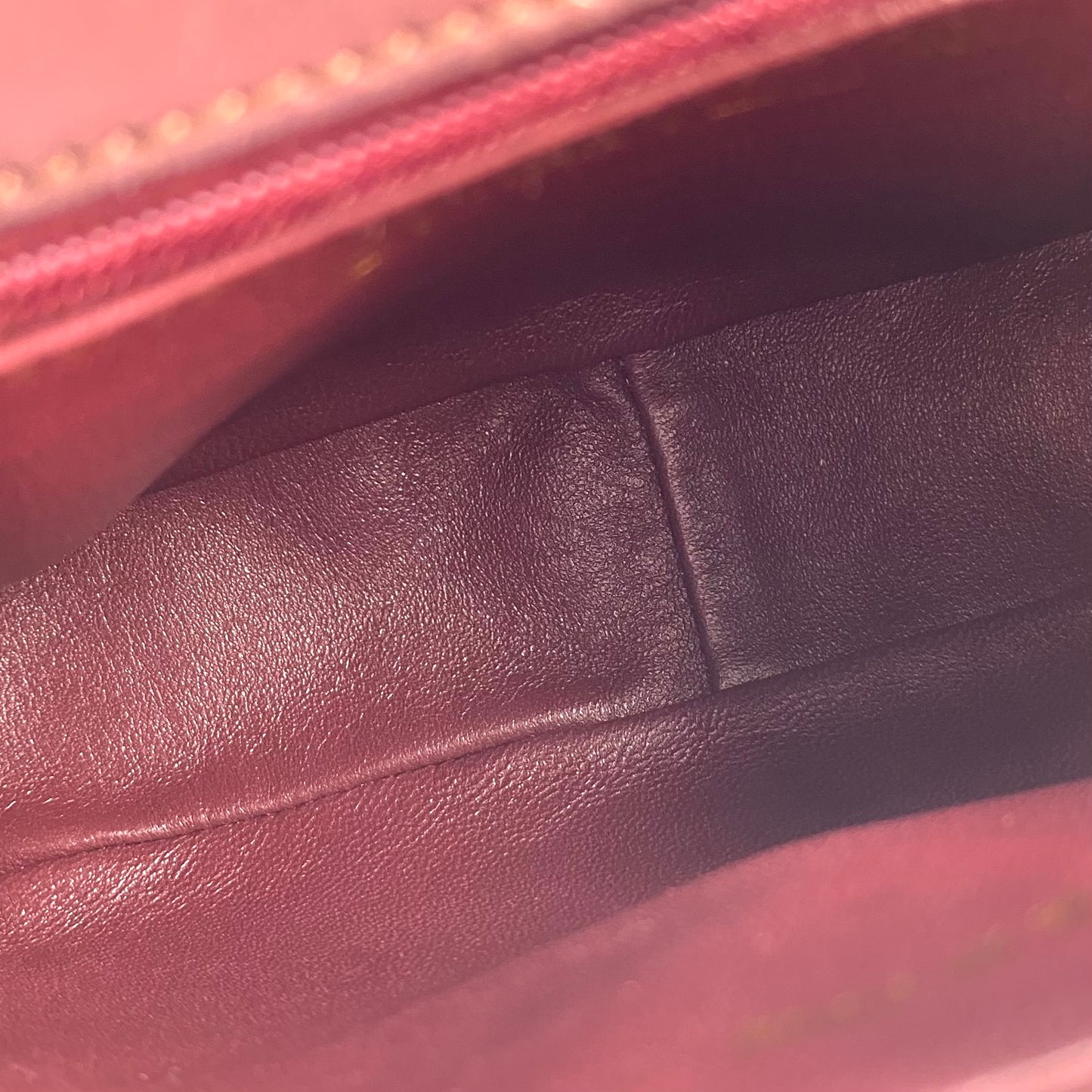 Palvin, 1 Series Brown Lambskin Trapezoid Dumpling Flap with seal and card
