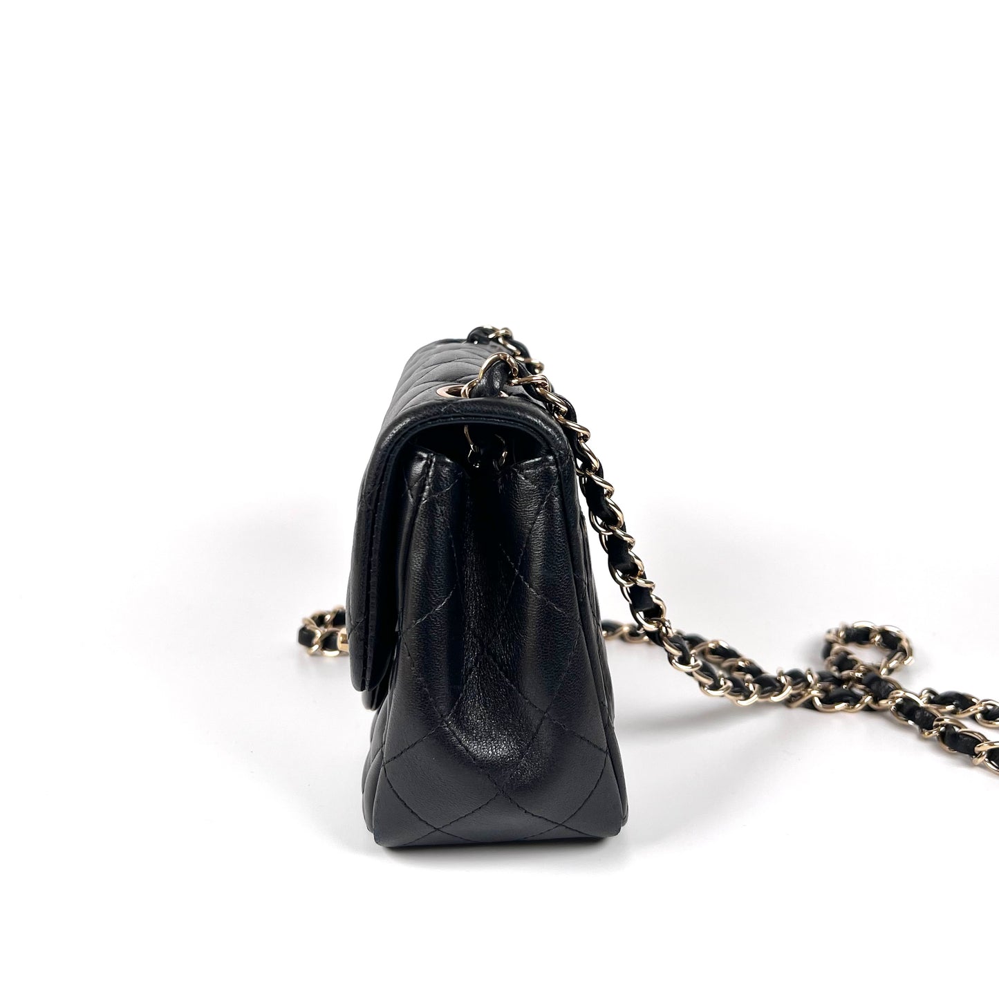 Berry, 2 Series Square 17cm Black Champagne Light Lambskin with seal and card