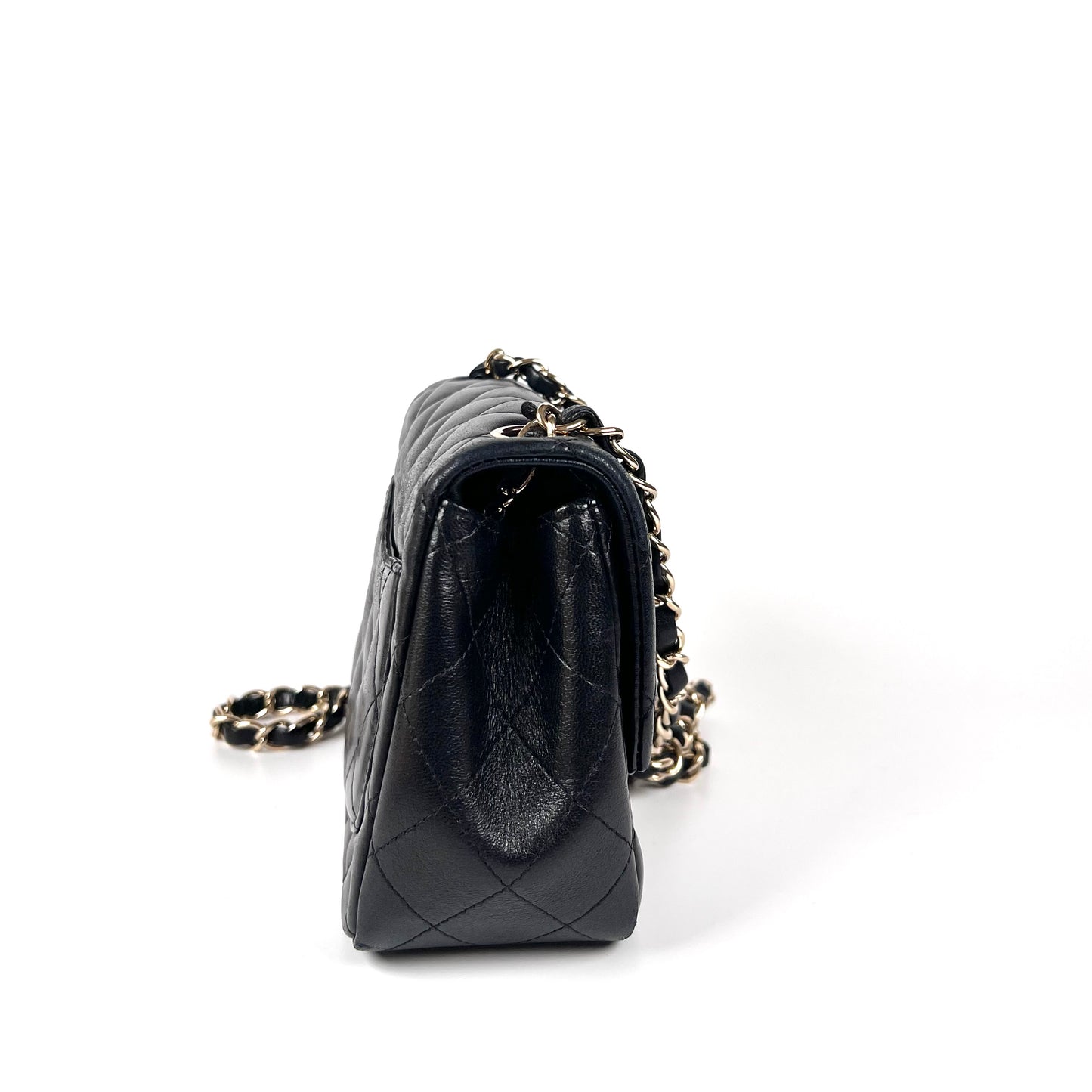 Berry, 2 Series Square 17cm Black Champagne Light Lambskin with seal and card