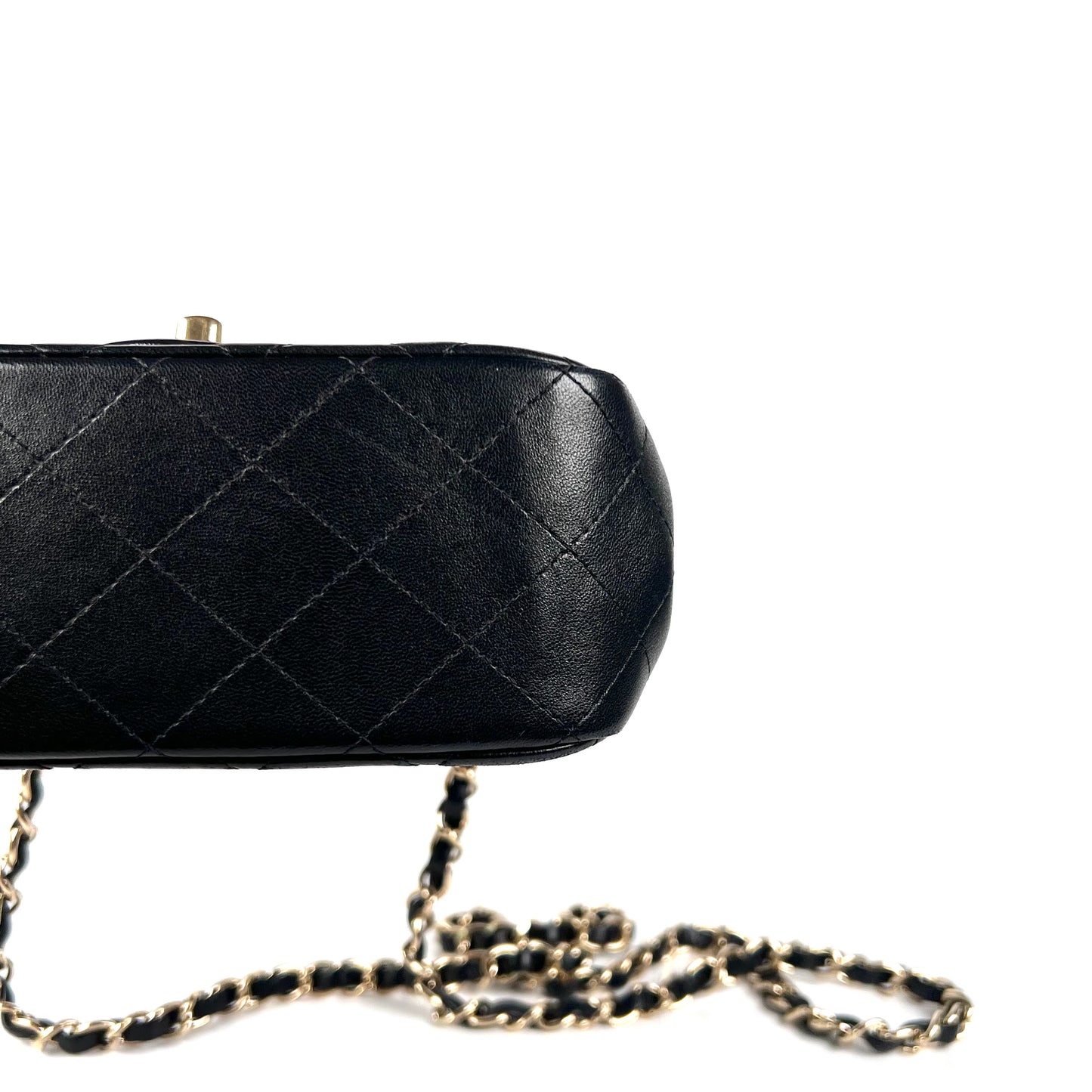 Berry, 2 Series Square 17cm Black Champagne Light Lambskin with seal and card