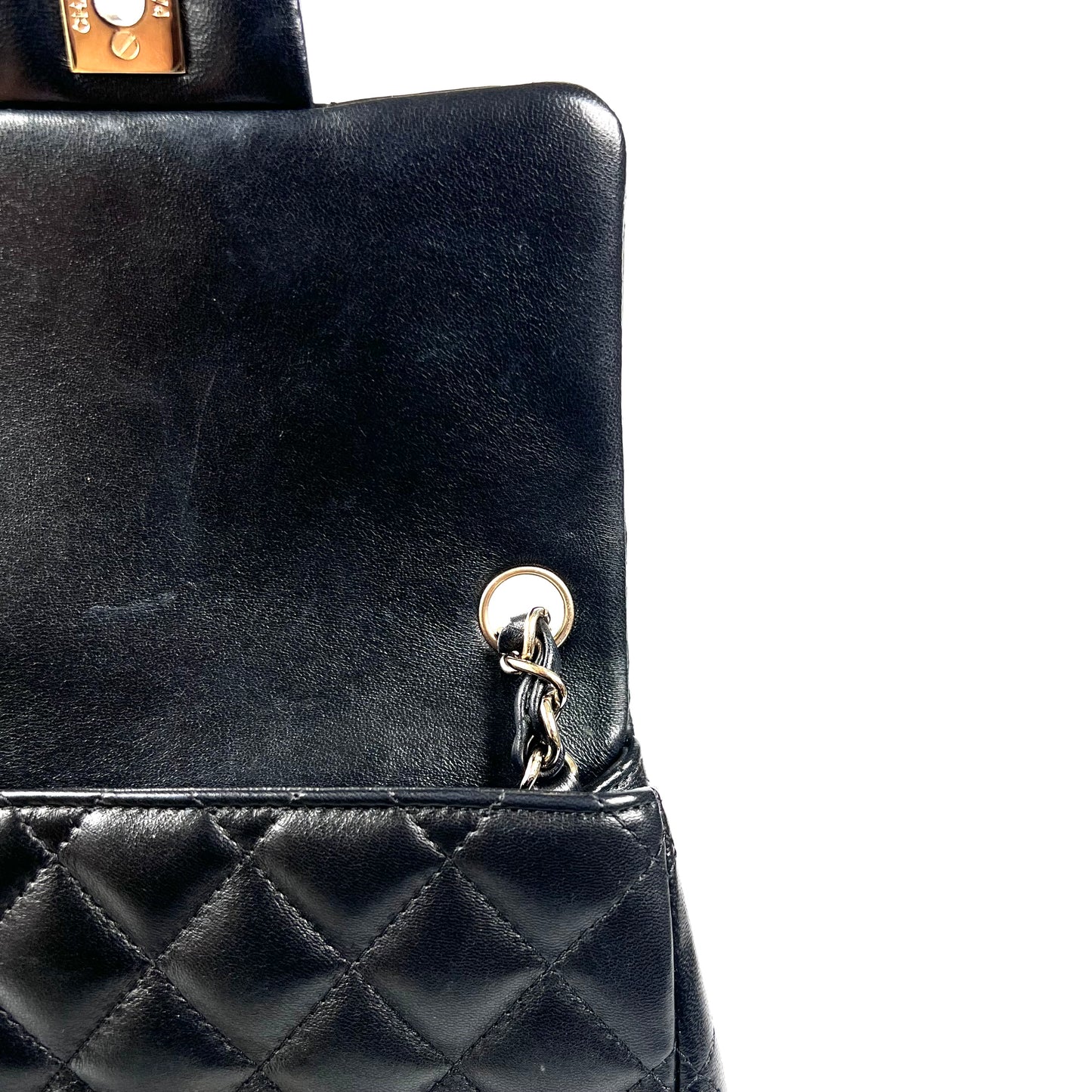 Berry, 2 Series Square 17cm Black Champagne Light Lambskin with seal and card