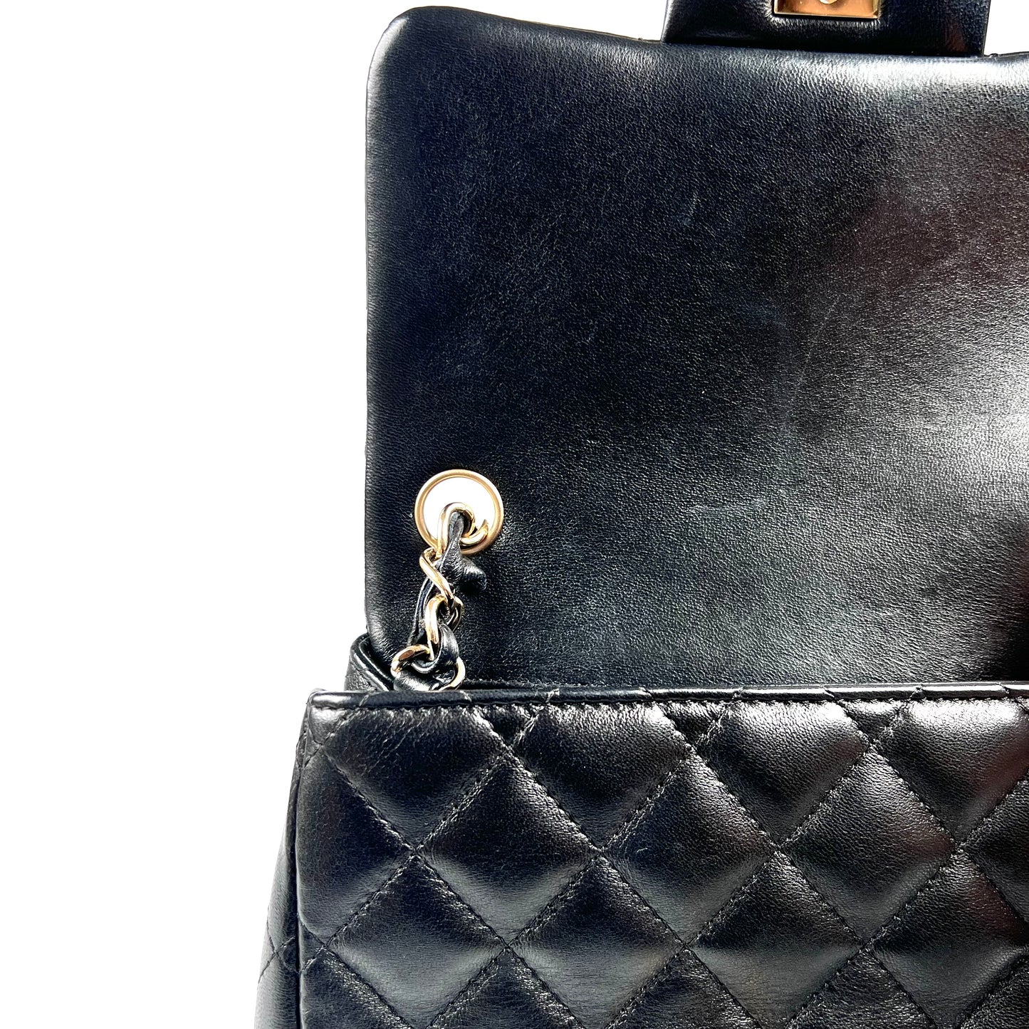 Berry, 2 Series Square 17cm Black Champagne Light Lambskin with seal and card