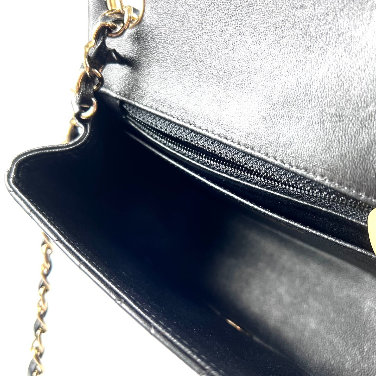 Berry, 2 Series Square 17cm Black Champagne Light Lambskin with seal and card