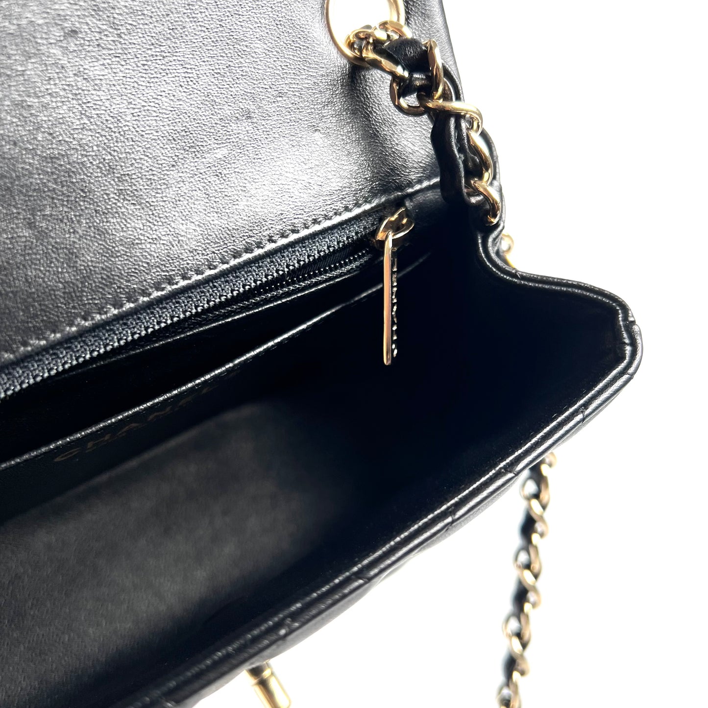 Berry, 2 Series Square 17cm Black Champagne Light Lambskin with seal and card