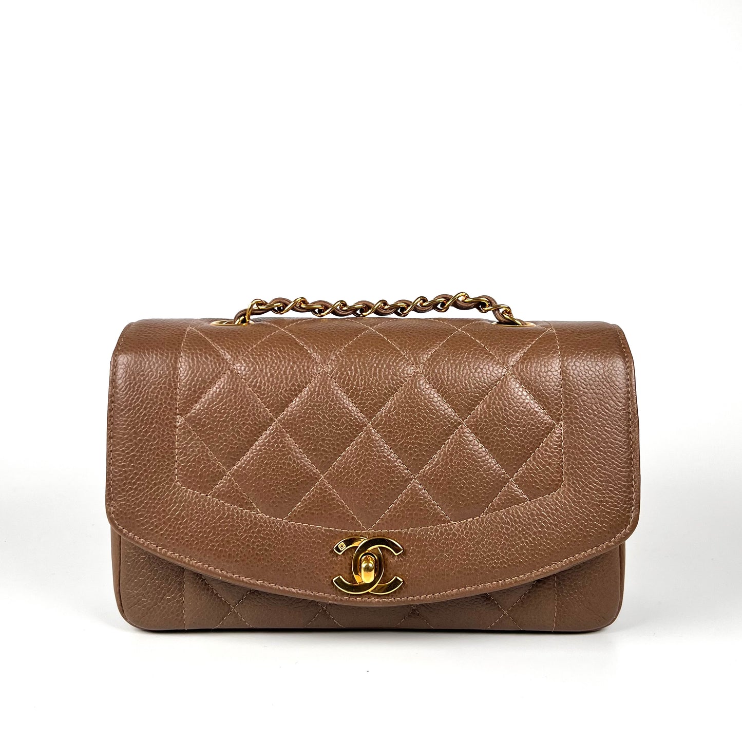 Mikkel, 3 Series Small Brown Taupe Caviar Diana with seal only