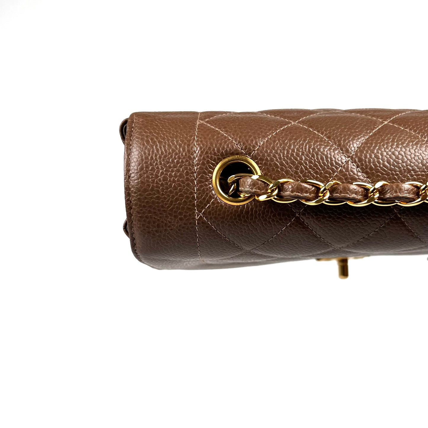 Mikkel, 3 Series Small Brown Taupe Caviar Diana with seal only