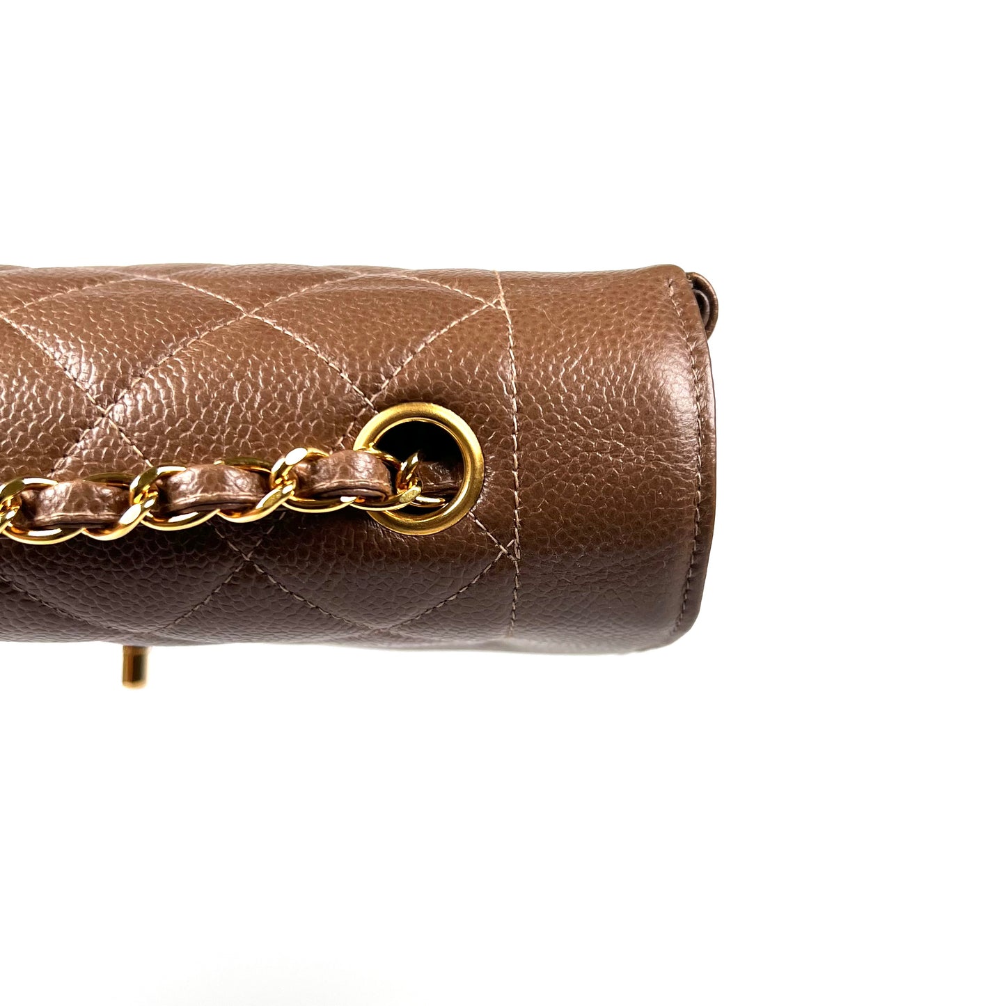Mikkel, 3 Series Small Brown Taupe Caviar Diana with seal only