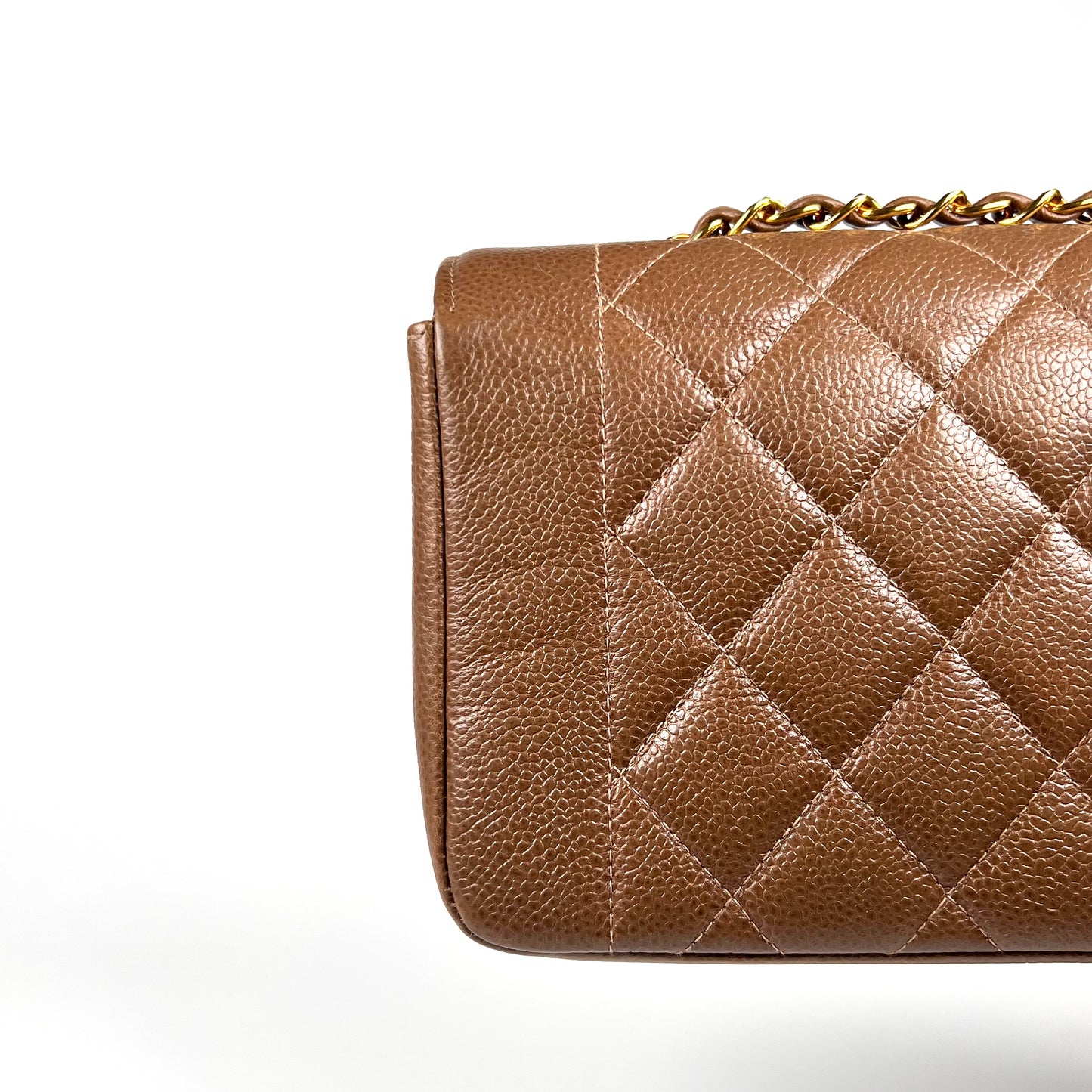 Mikkel, 3 Series Small Brown Taupe Caviar Diana with seal only