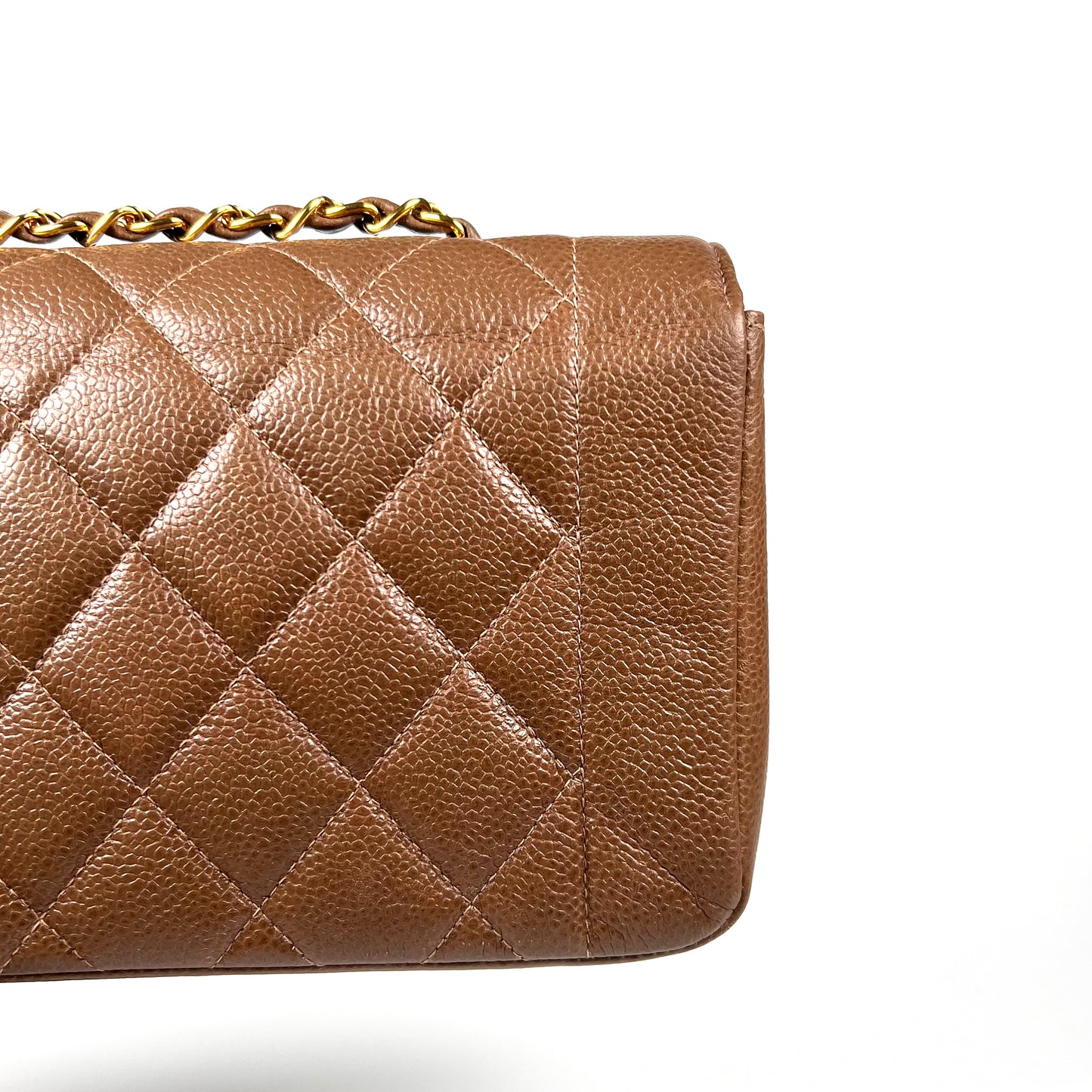 Mikkel, 3 Series Small Brown Taupe Caviar Diana with seal only