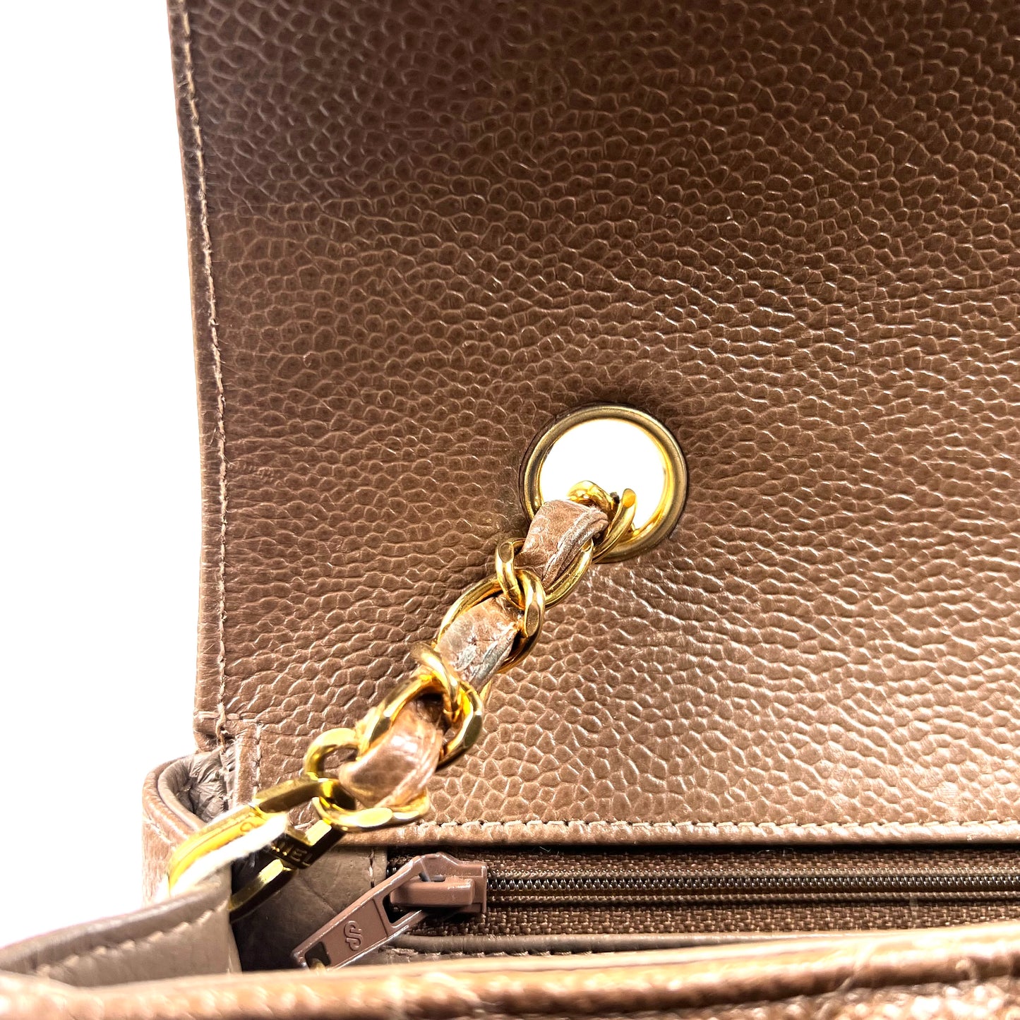 Mikkel, 3 Series Small Brown Taupe Caviar Diana with seal only