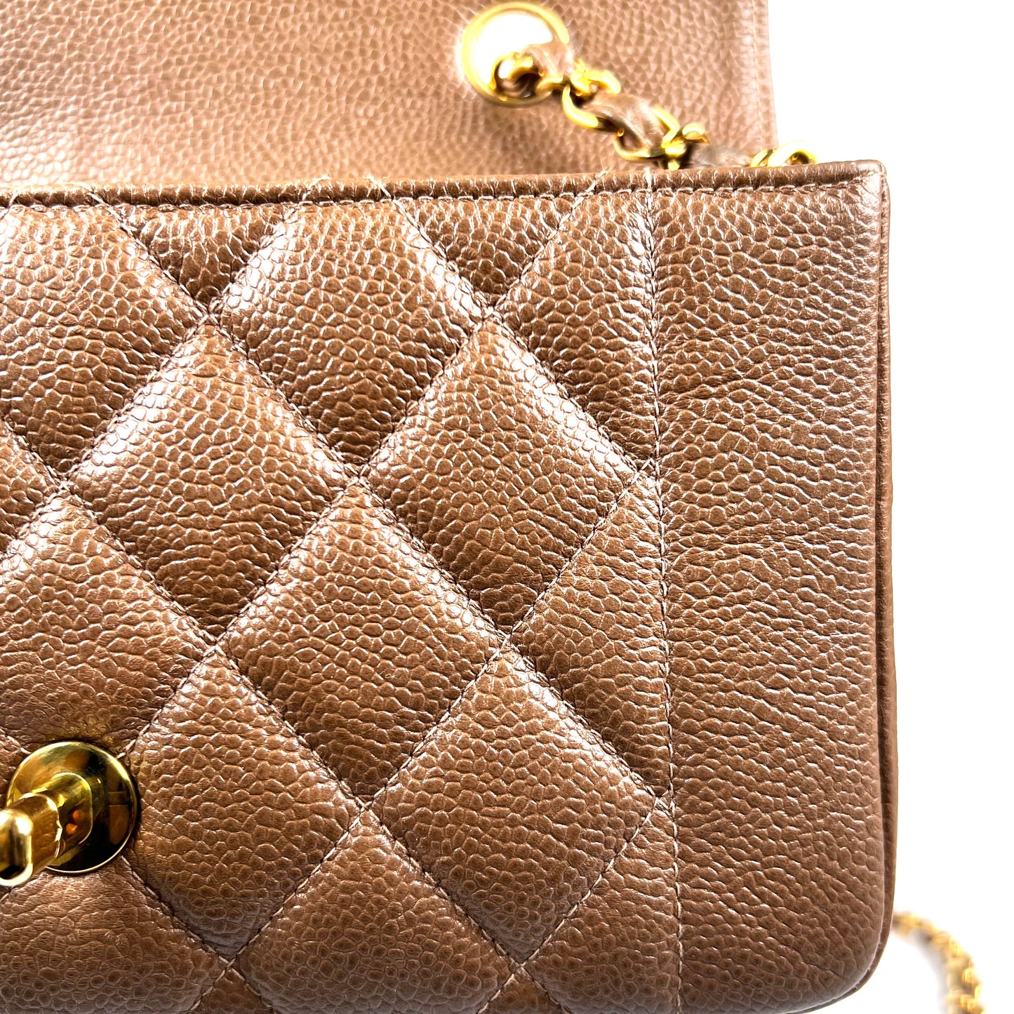 Mikkel, 3 Series Small Brown Taupe Caviar Diana with seal only