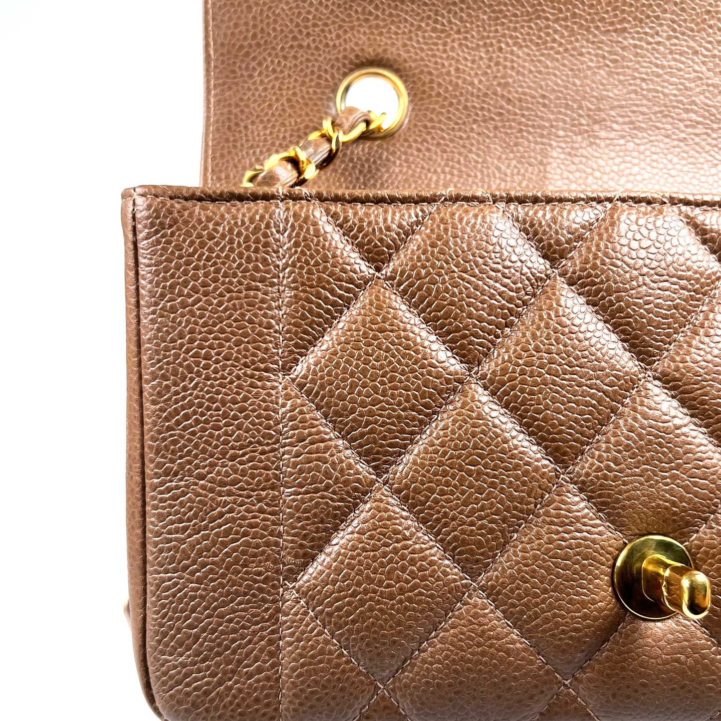 Mikkel, 3 Series Small Brown Taupe Caviar Diana with seal only