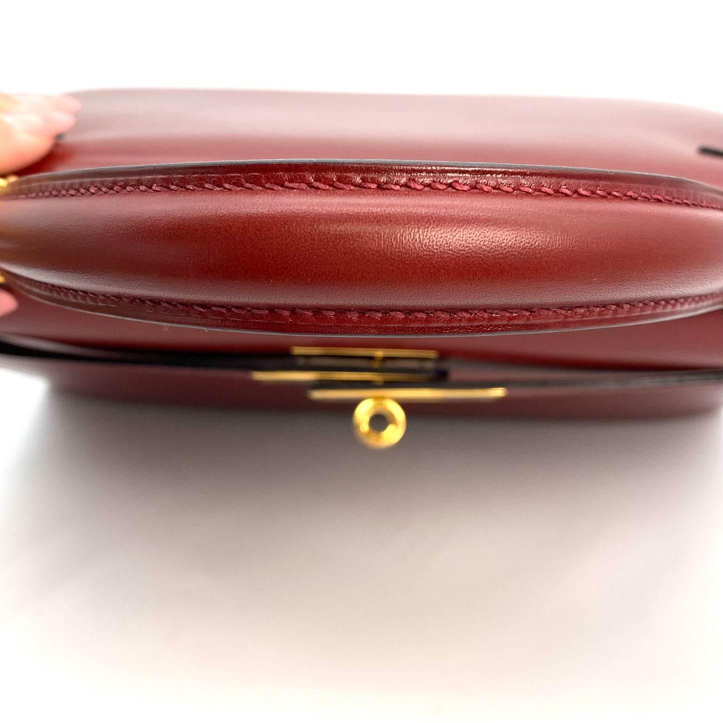 James, 2000 Kelly 32 Retourne Marron Fonce Togo Gold Hardware with stamp □D 2000