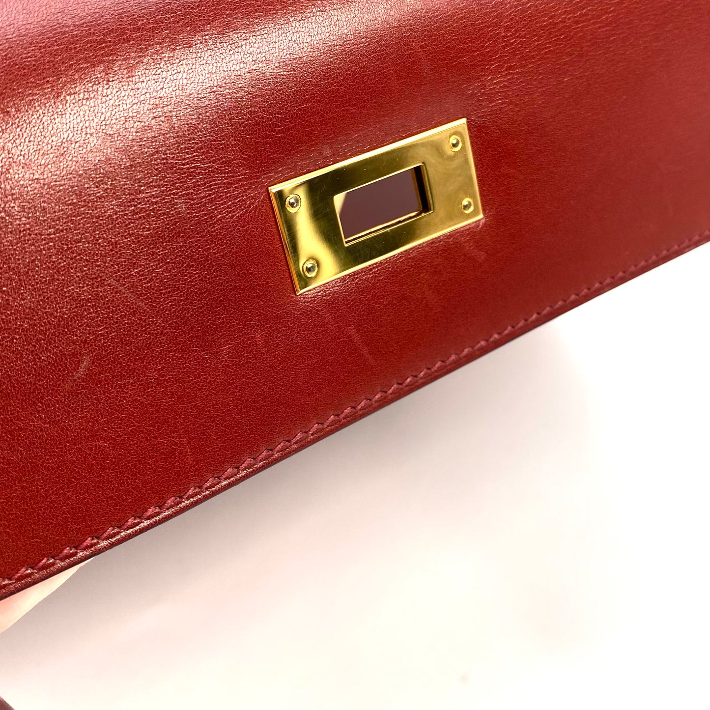 James, 2000 Kelly 32 Retourne Marron Fonce Togo Gold Hardware with stamp □D 2000