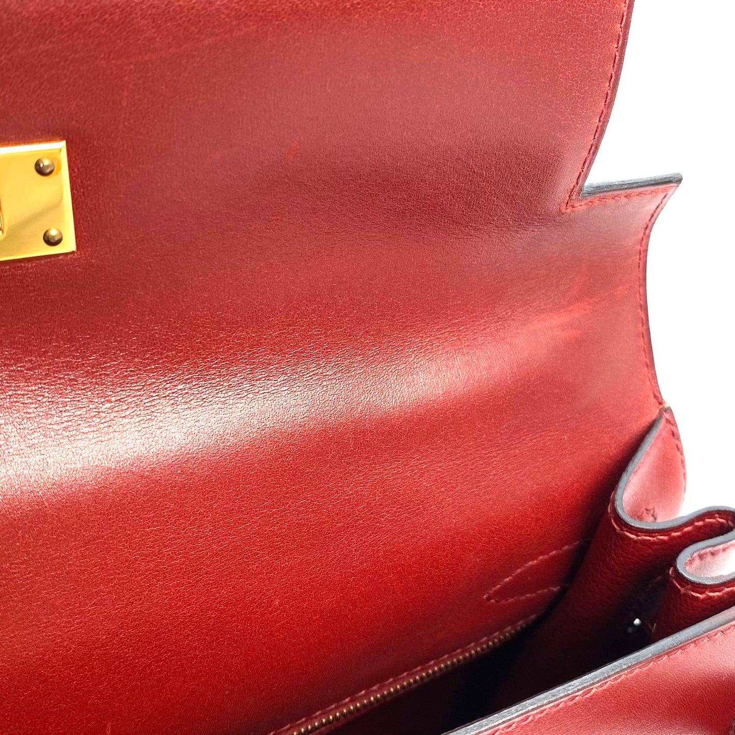 James, 2000 Kelly 32 Retourne Marron Fonce Togo Gold Hardware with stamp □D 2000