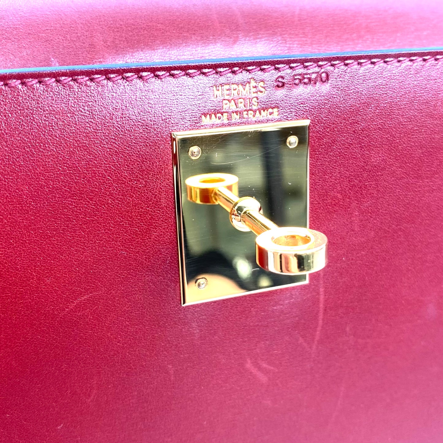 James Sr, 2002 Kelly 28 Sellier Rouge H Box stamp □F