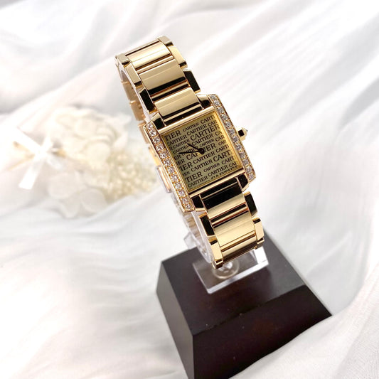 Pino, Cartier Tank Francaise SM Gold K18YG Solid Gold