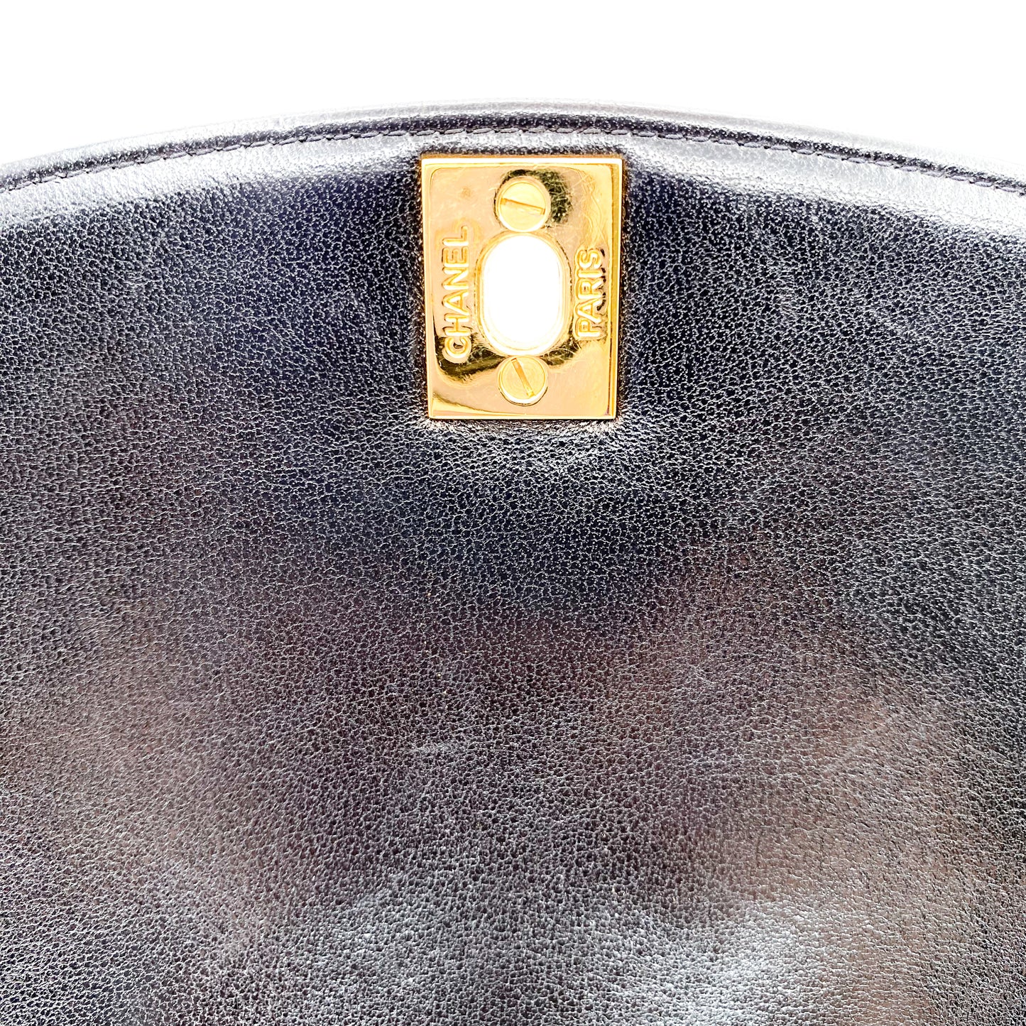 Henrik, Vintage Authentic Chanel 3 series small black lambskin diana with seal only