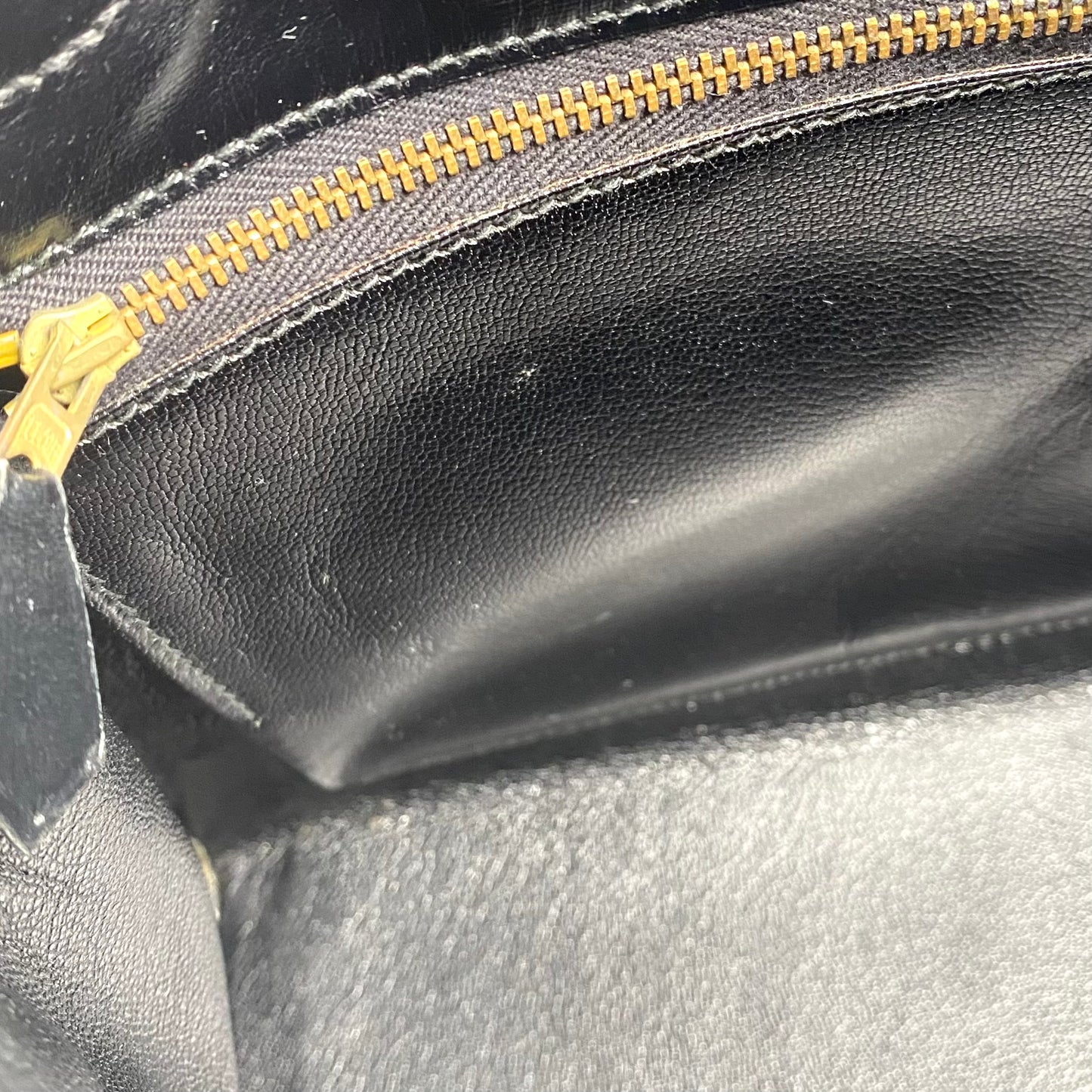 Alza, 1984 Kelly 32 Box Calf Black 2way with stamp 〇N