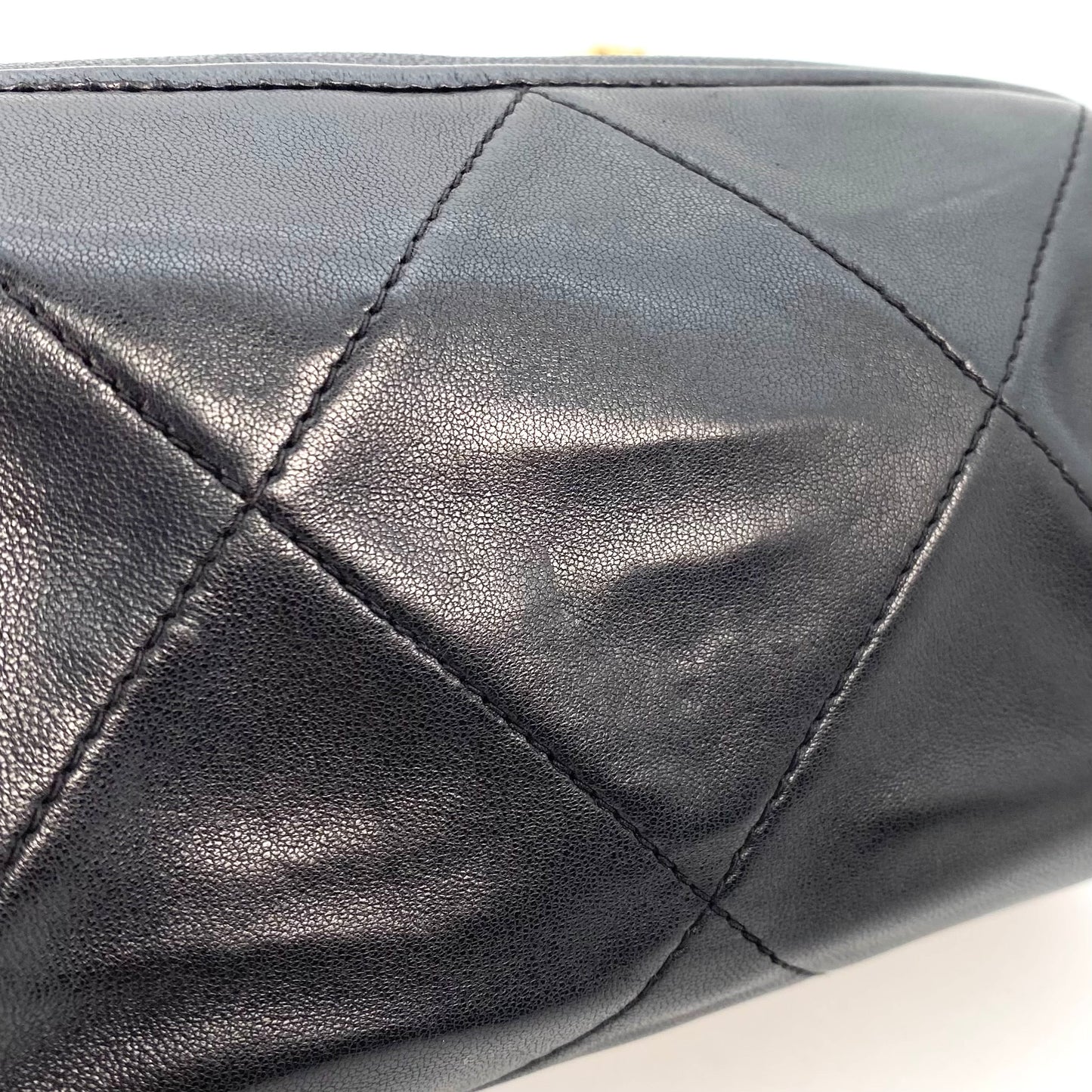 Viora, 0 Series Fringe Black Lambskin "pencil case" with seal only