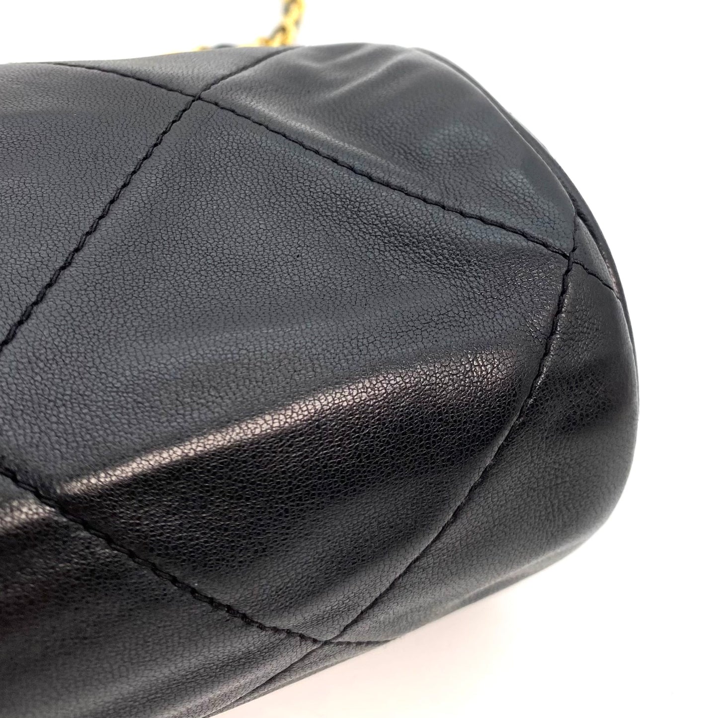 Viora, 0 Series Fringe Black Lambskin "pencil case" with seal only