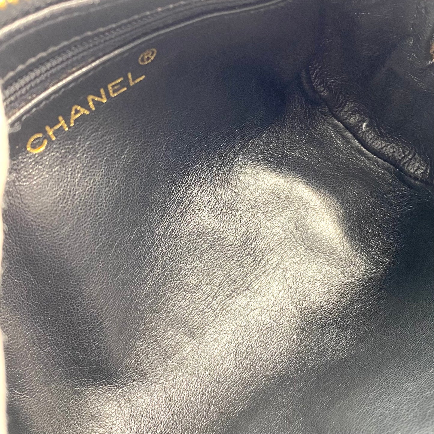 Viora, 0 Series Fringe Black Lambskin "pencil case" with seal only