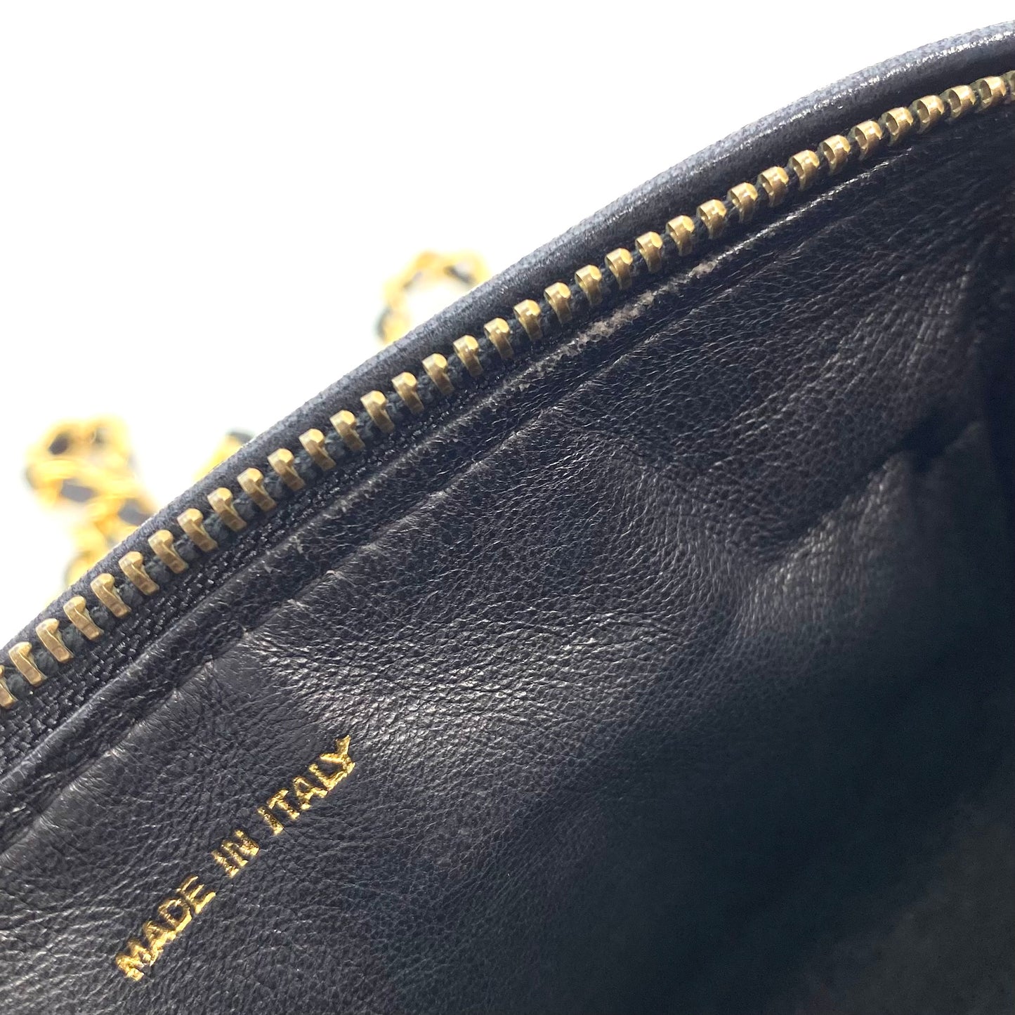 Viora, 0 Series Fringe Black Lambskin "pencil case" with seal only