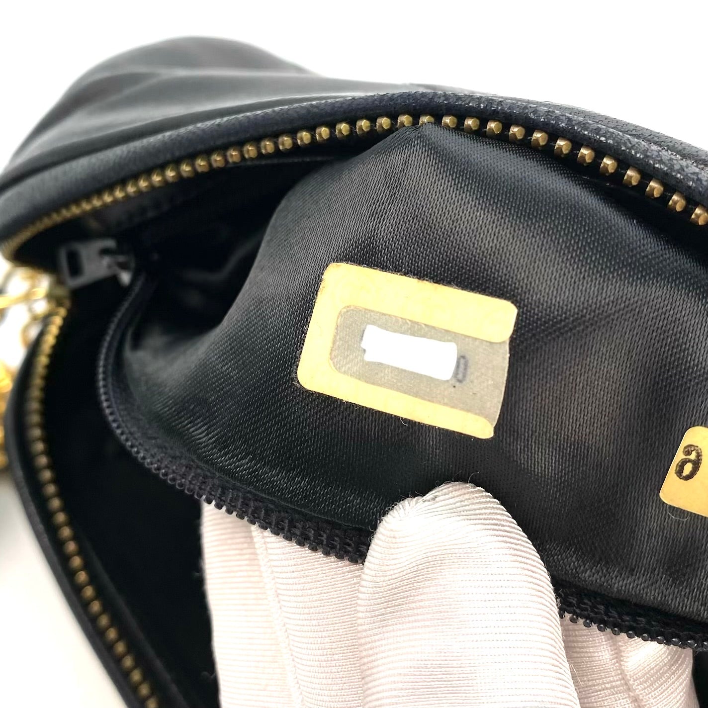Viora, 0 Series Fringe Black Lambskin "pencil case" with seal only