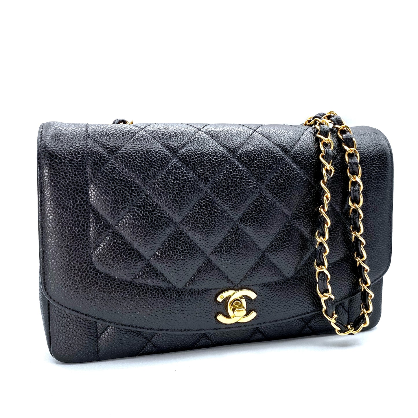 Abunda, 3 Series Medium Diana Black caviar with seal only