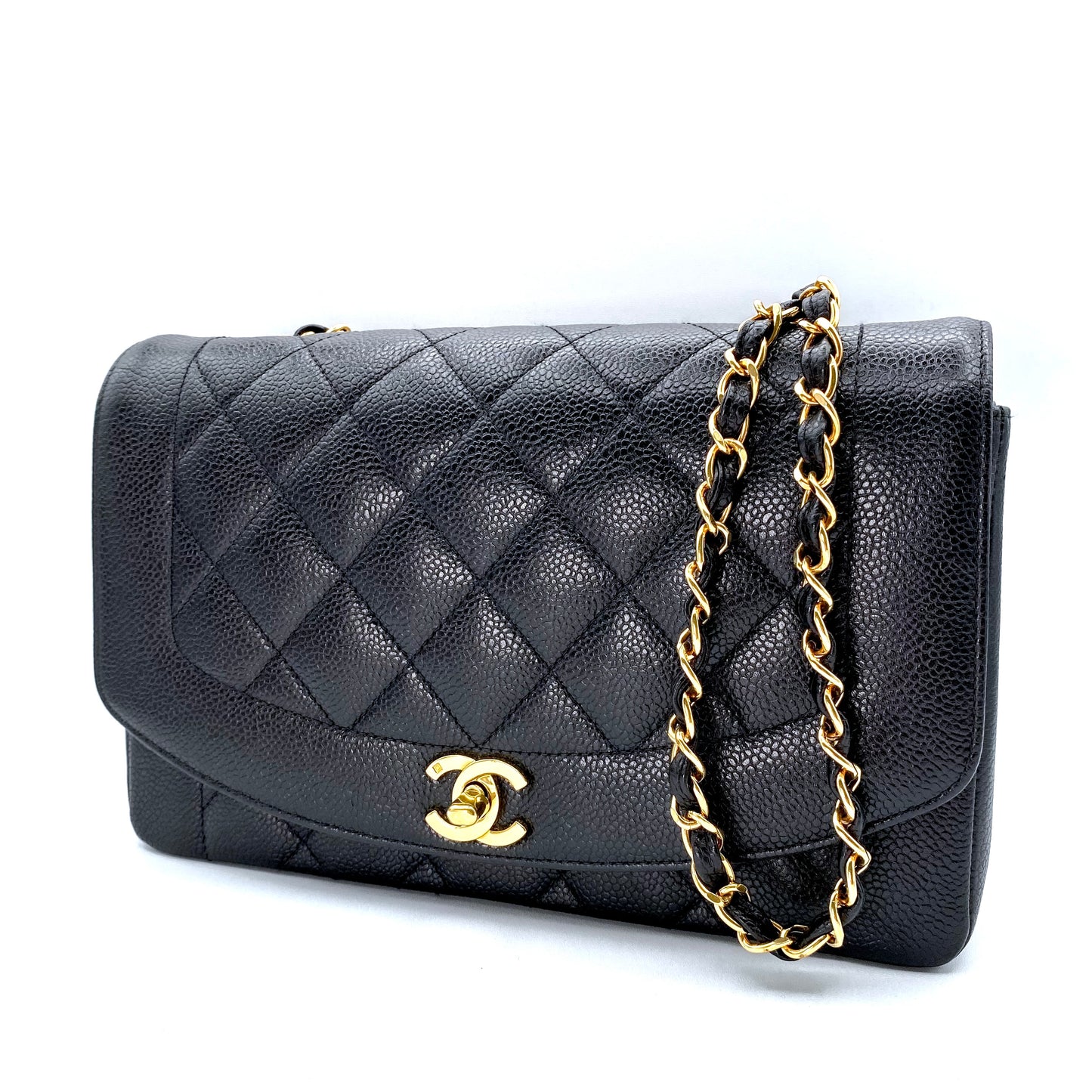 Abunda, 3 Series Medium Diana Black caviar with seal only