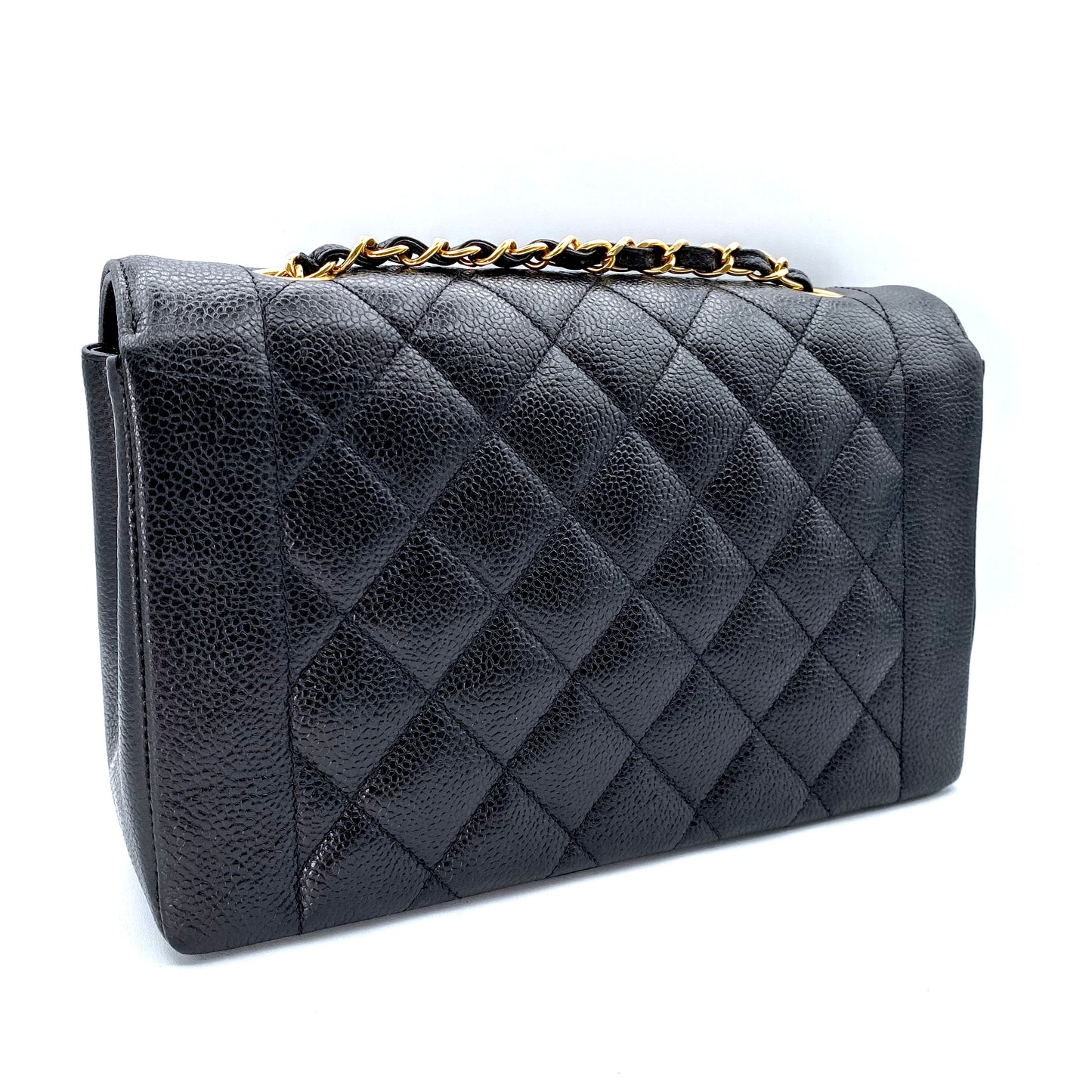 Abunda, 3 Series Medium Diana Black caviar with seal only