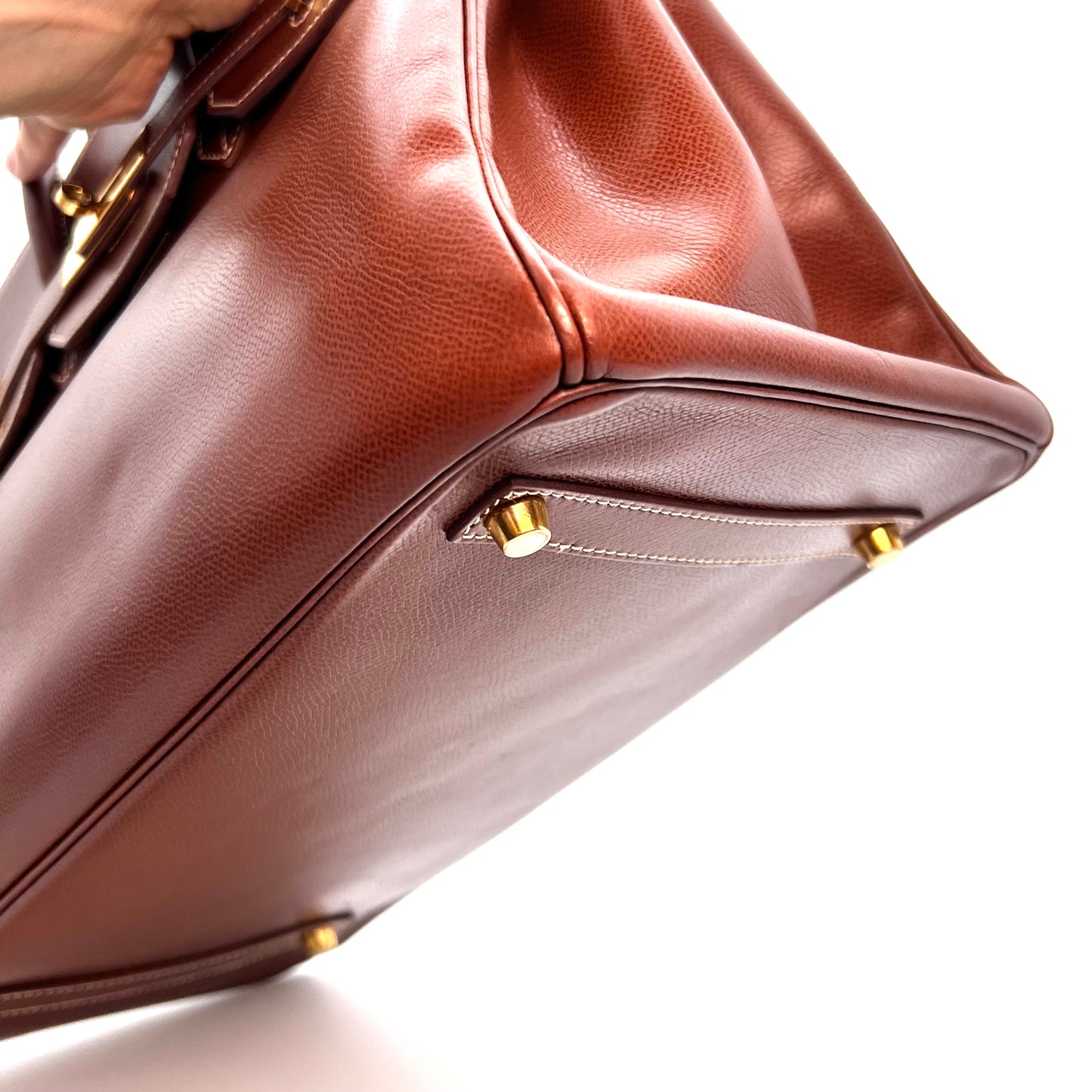 Marlo, 2000 Noisette Lisse Birkin 35 Gold Hardware with stamp □D