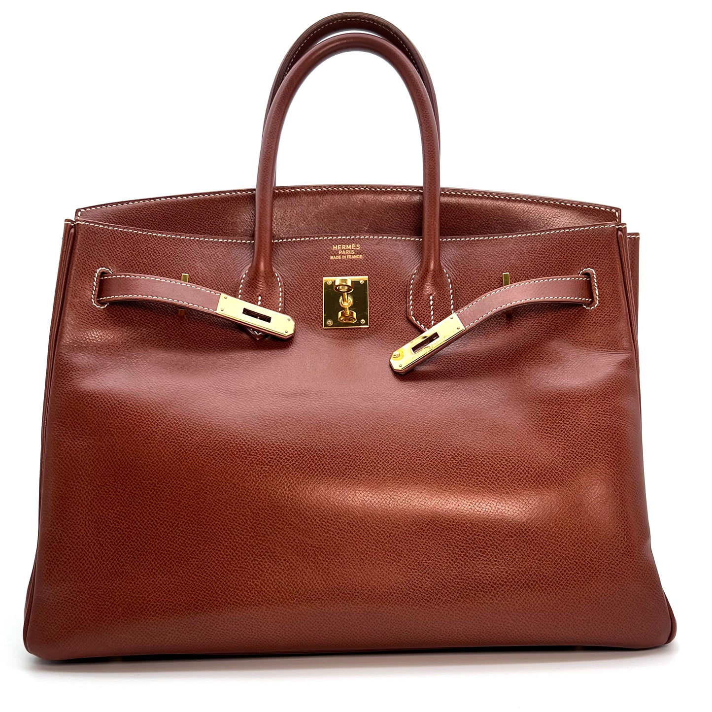 Marlo, 2000 Noisette Lisse Birkin 35 Gold Hardware with stamp □D